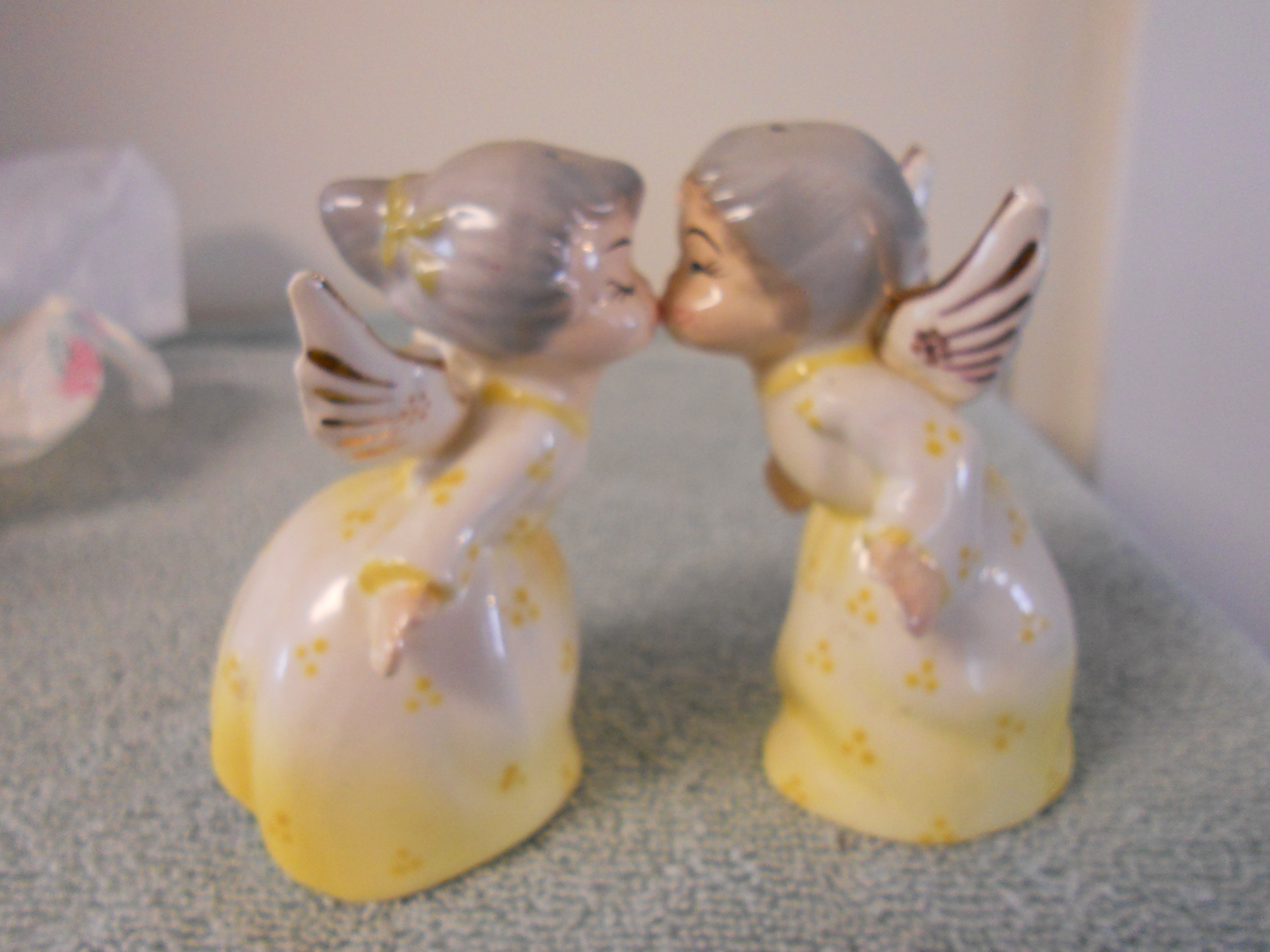 Napco Kissing Angels Salt Pepper Shakers Set