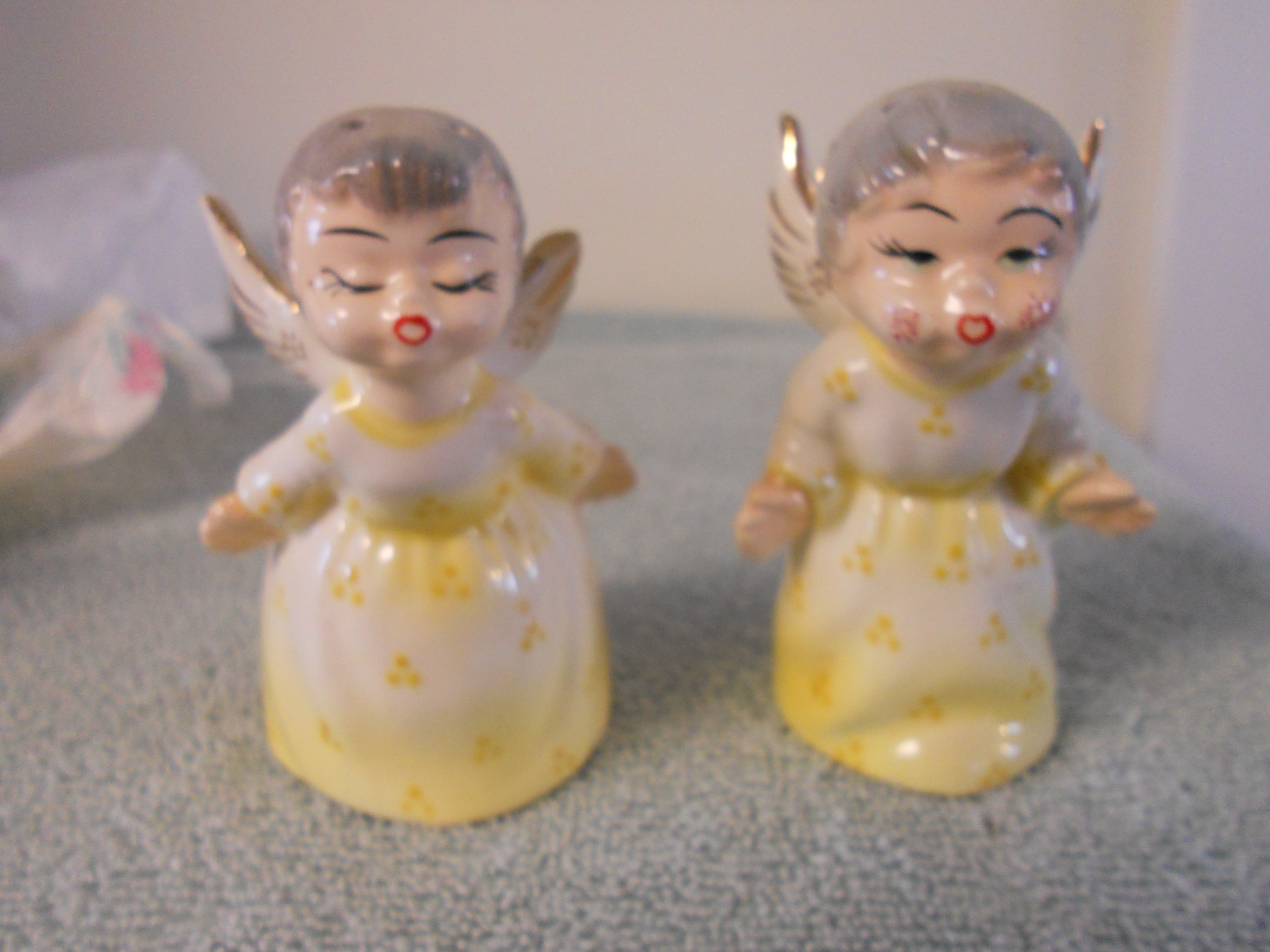 Napco Kissing Angels Salt Pepper Shakers Set