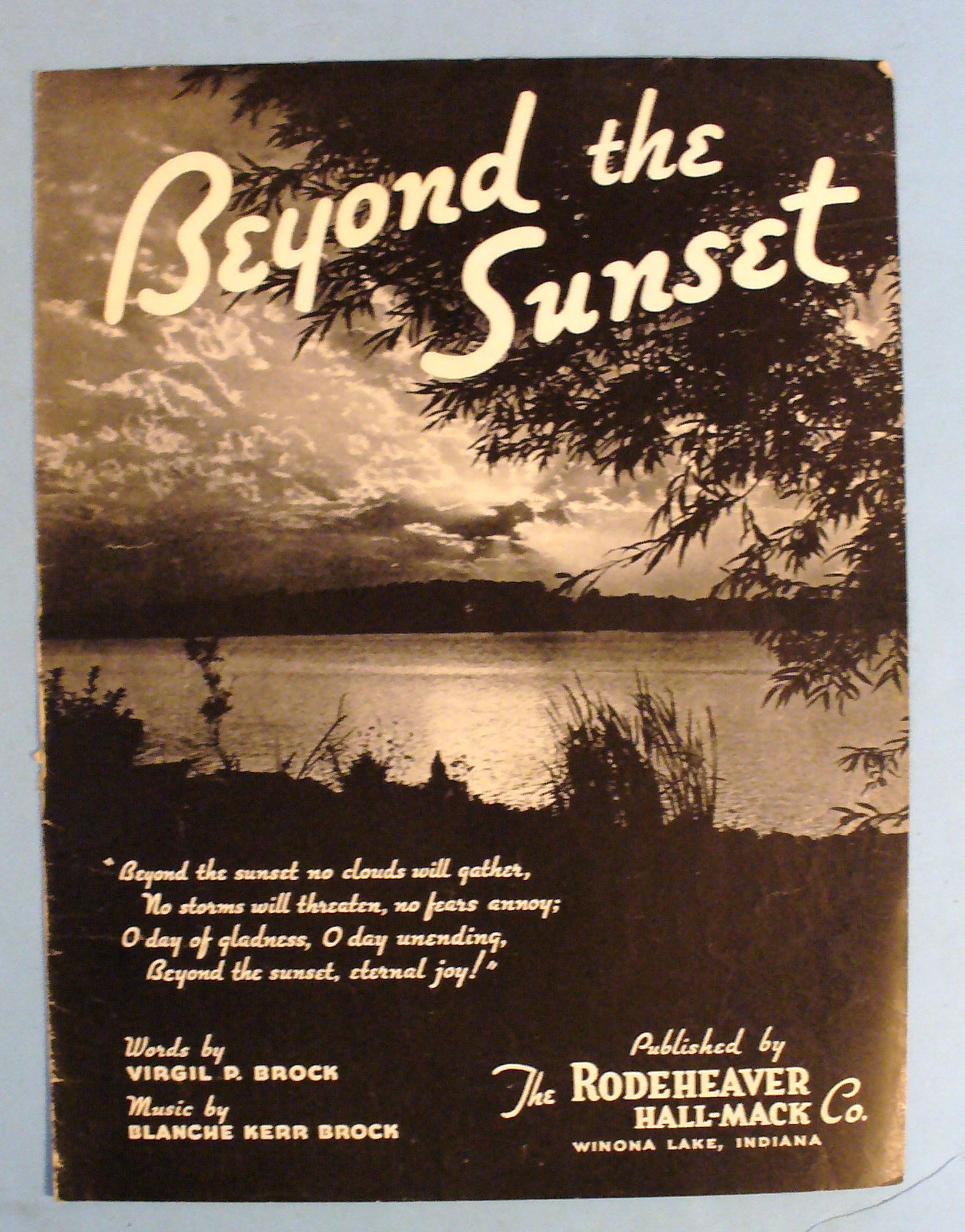 1936 Beyond The Sunset By Virgil P. Brock