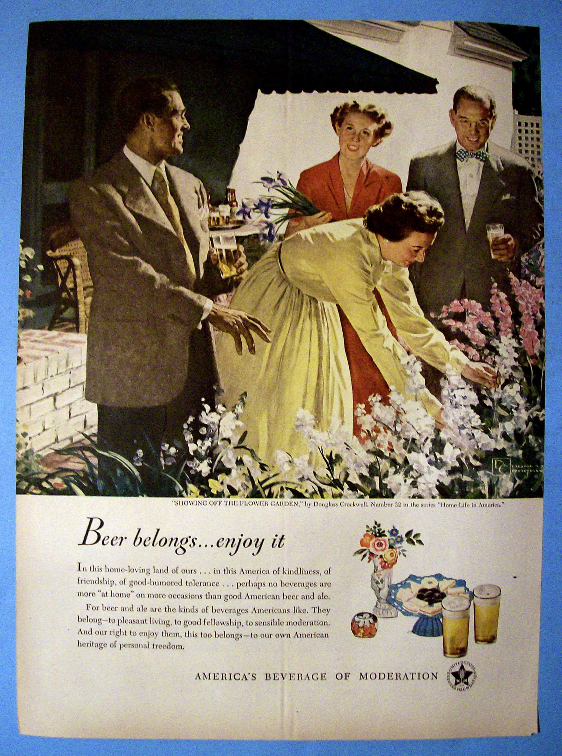 1949 Beer Belongs with Showing Off The Flower Garden