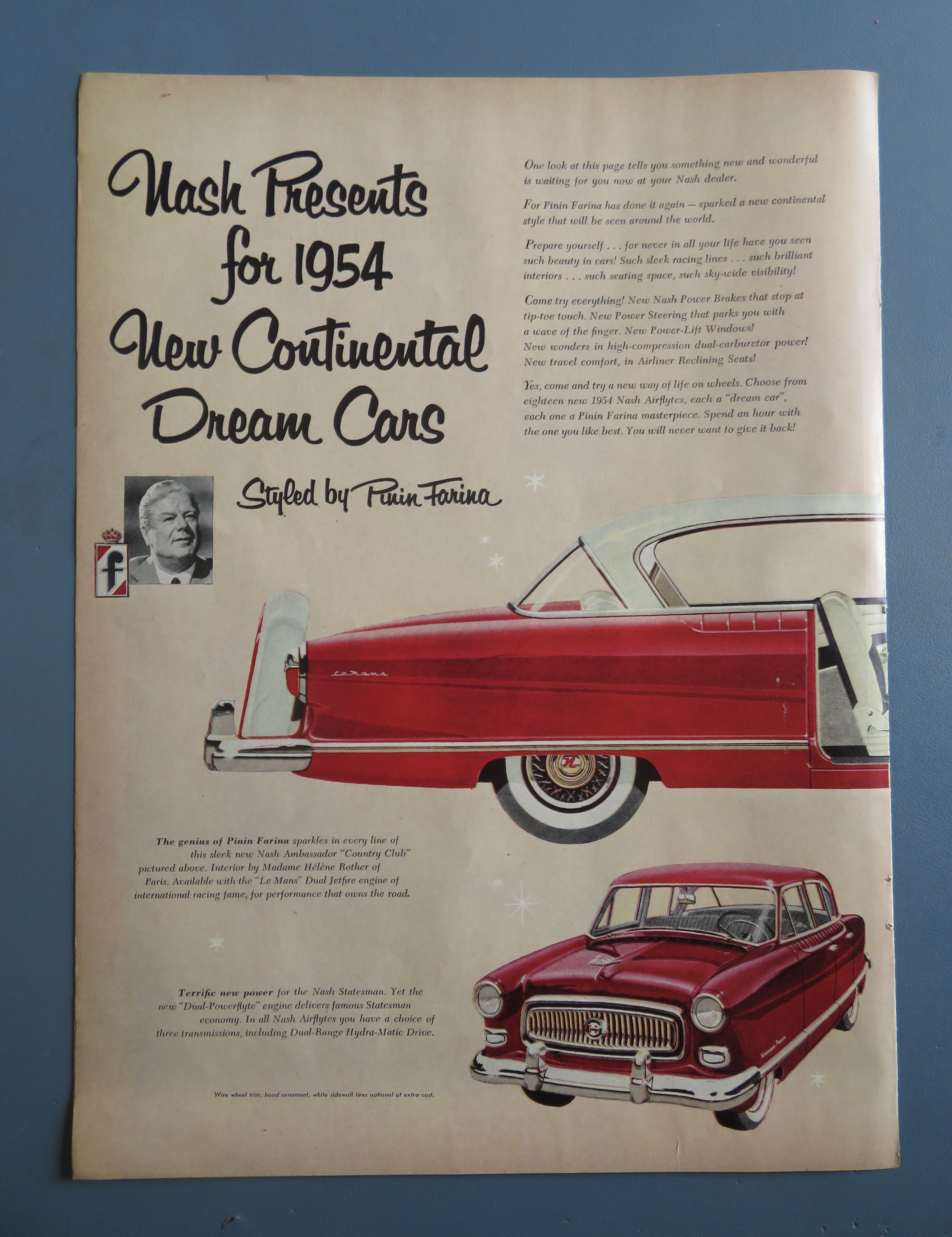 1953 Nash Airflytes Automobile with Continental Car