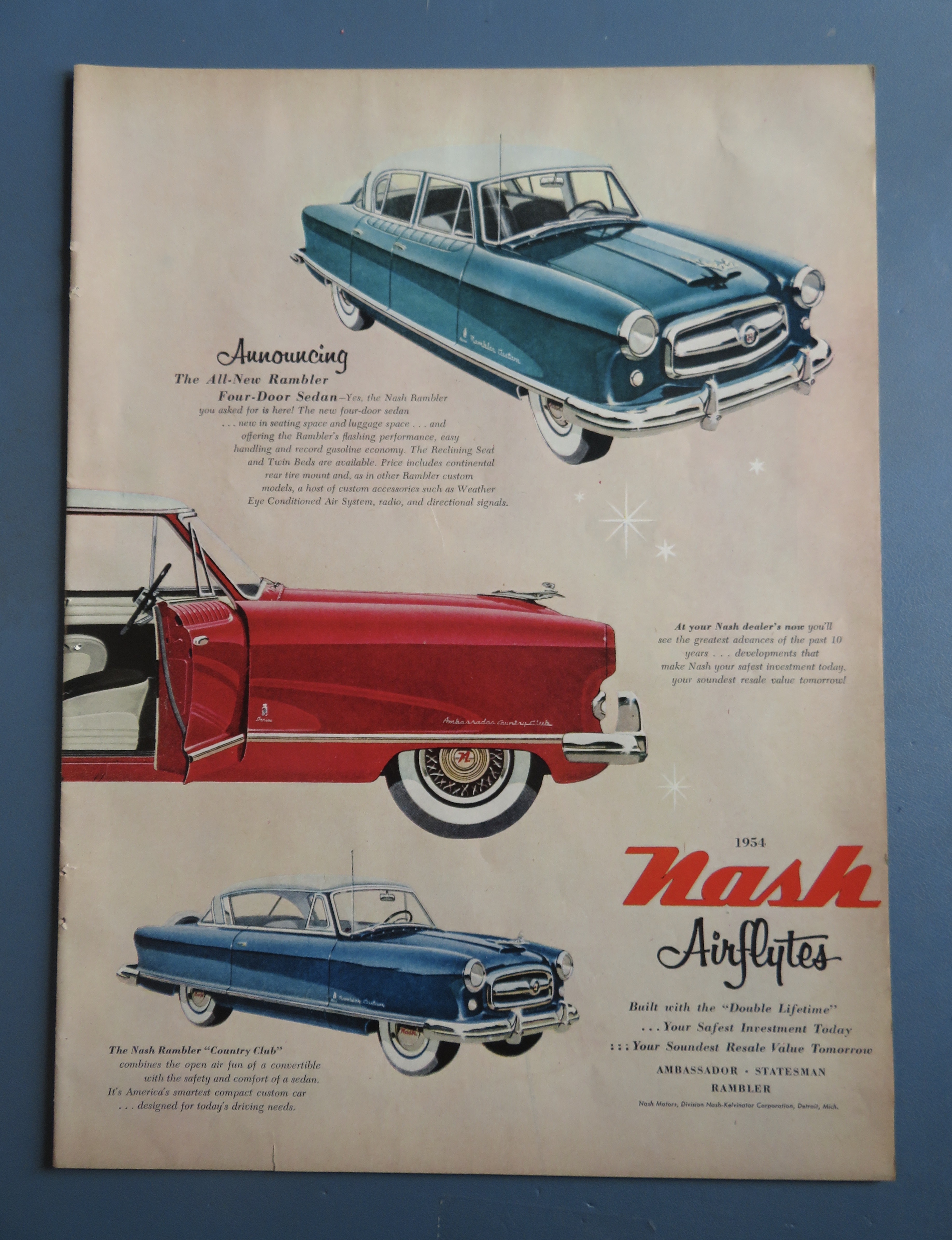 1953 Nash Airflytes Automobile with Continental Car