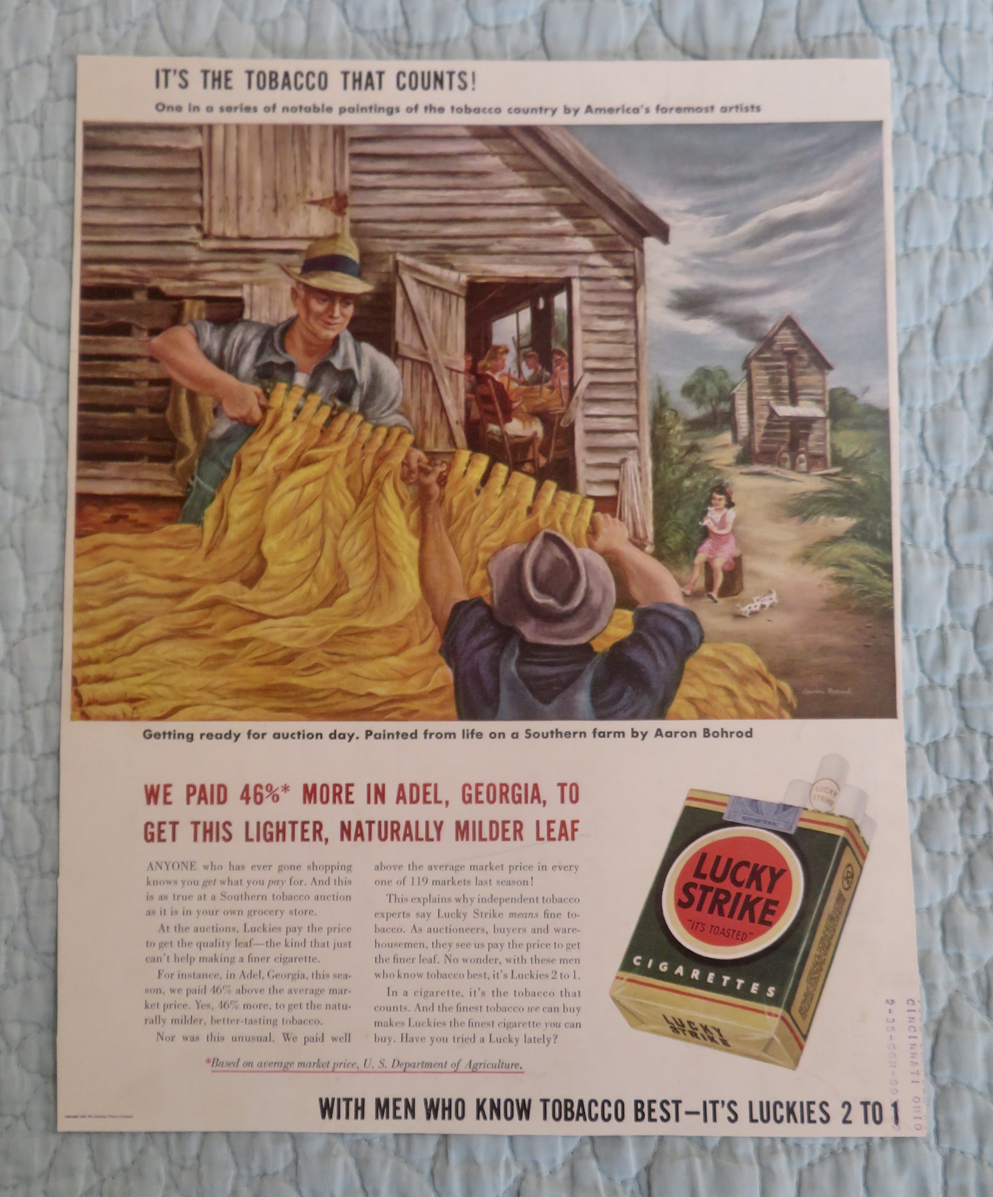 1942 Lucky Strike Cigarette By Aaron Bohrod