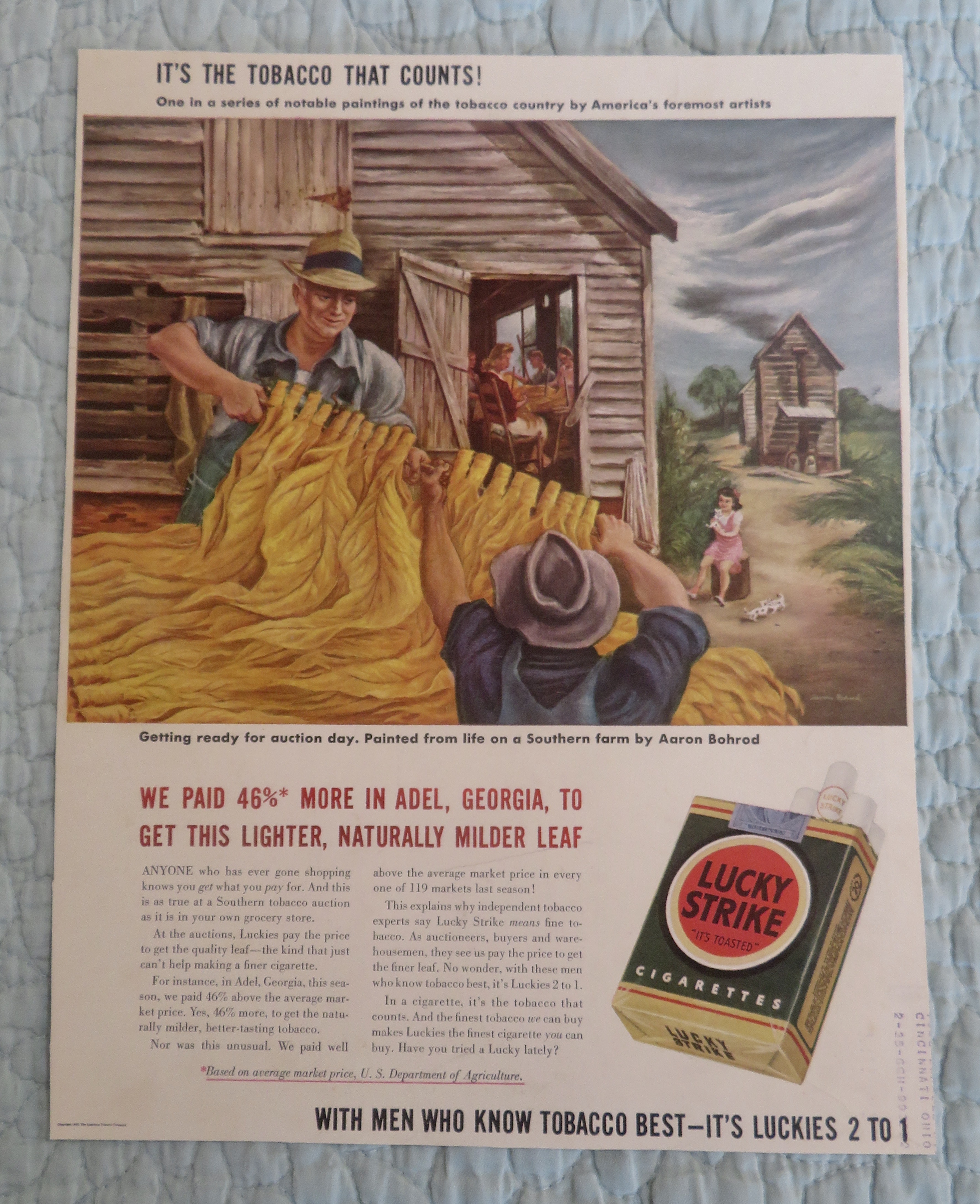 1942 Lucky Strike Cigarette By Aaron Bohrod
