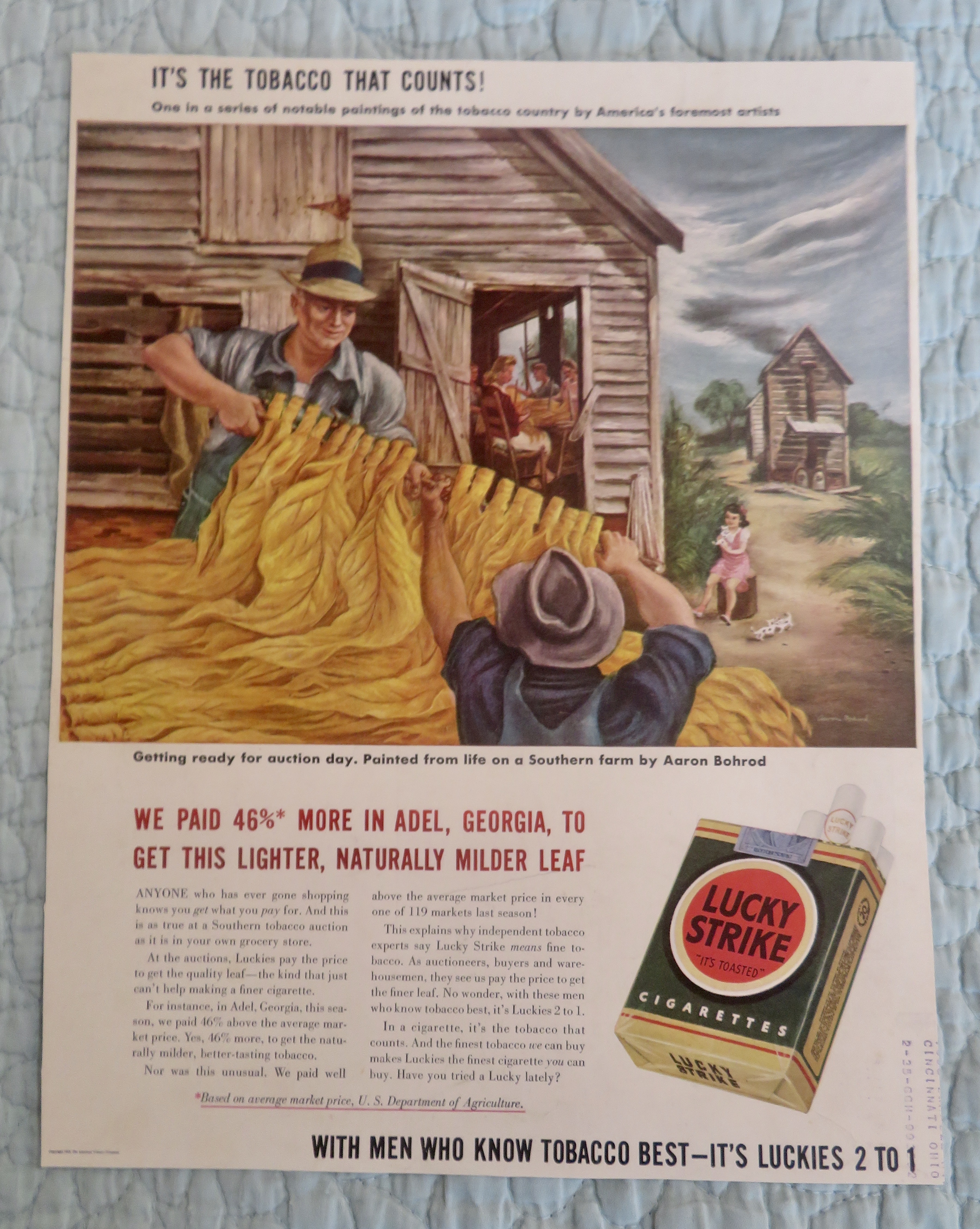 1942 Lucky Strike Cigarette By Aaron Bohrod