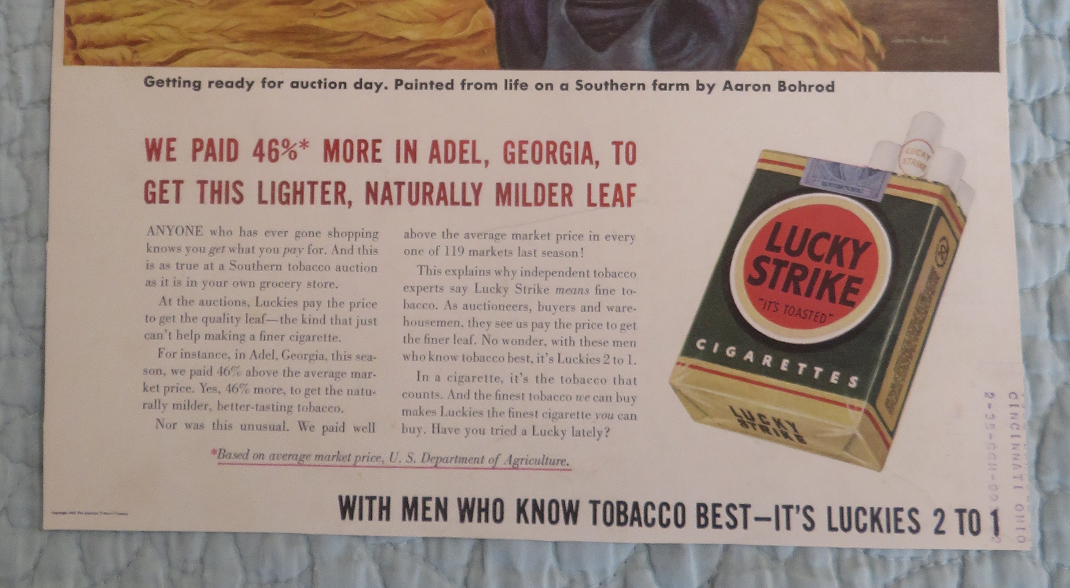 1942 Lucky Strike Cigarette By Aaron Bohrod