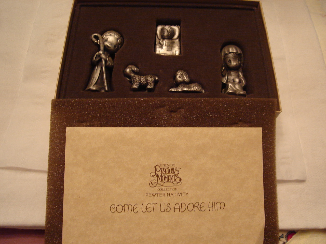 Precious Moments Pewter Nativity Set