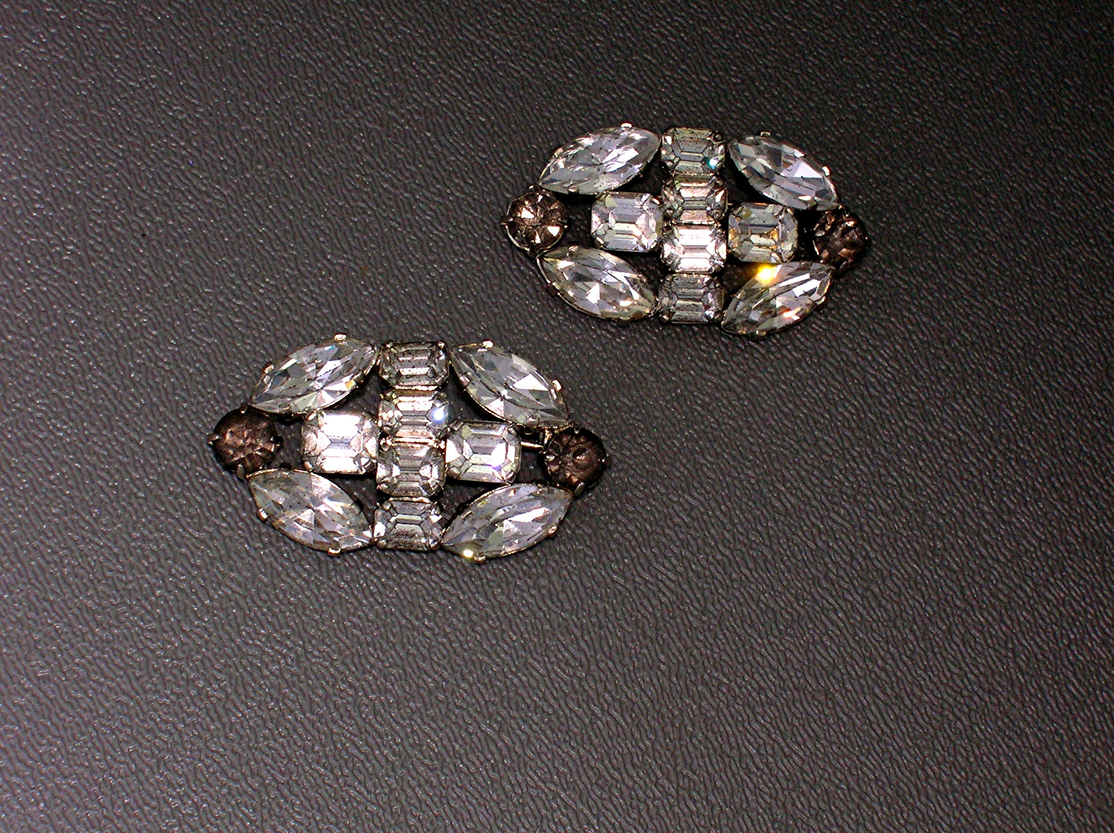 Sparkling Duo of CZECHO Crystal Brooches