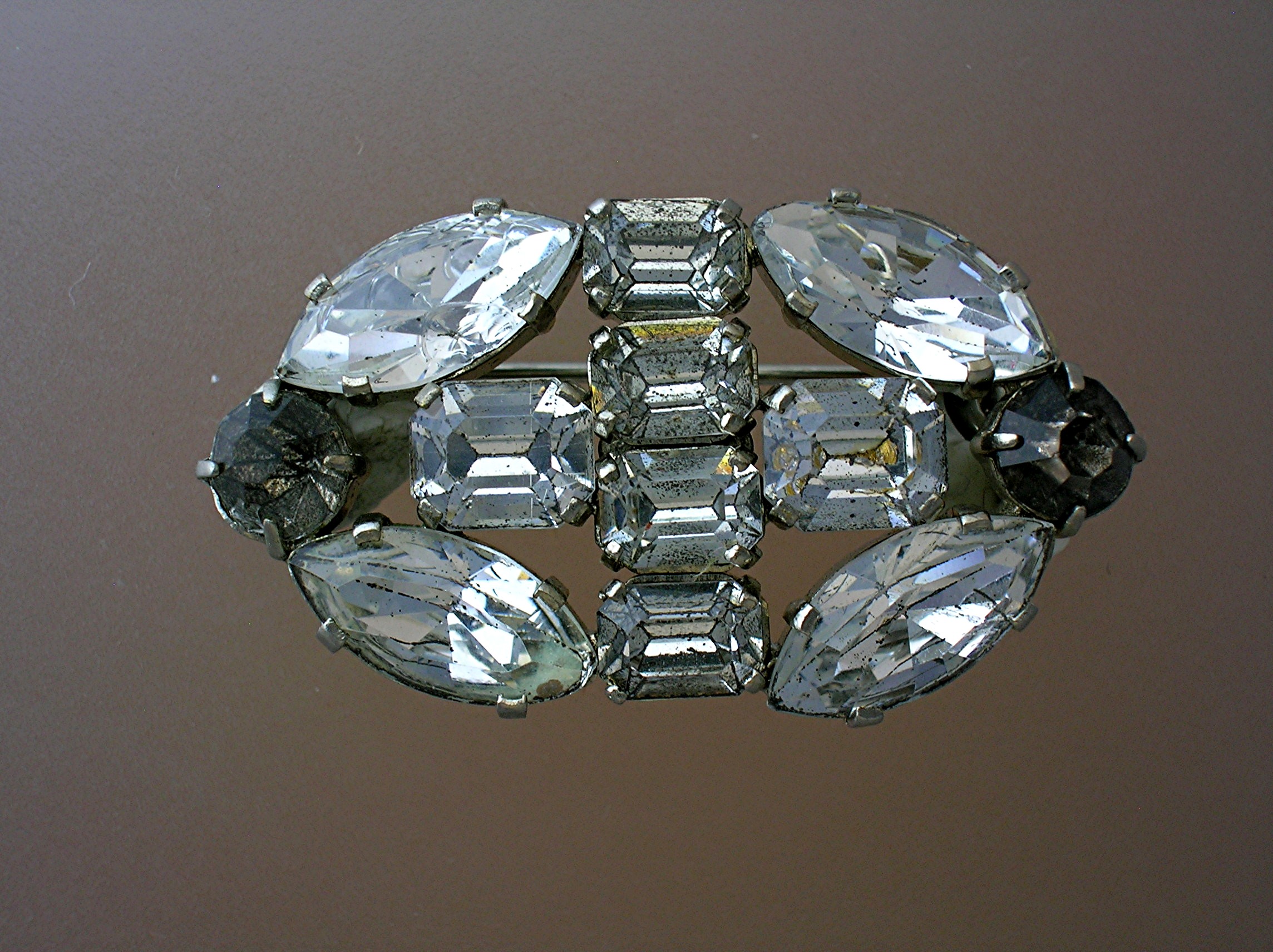 Sparkling Duo of CZECHO Crystal Brooches