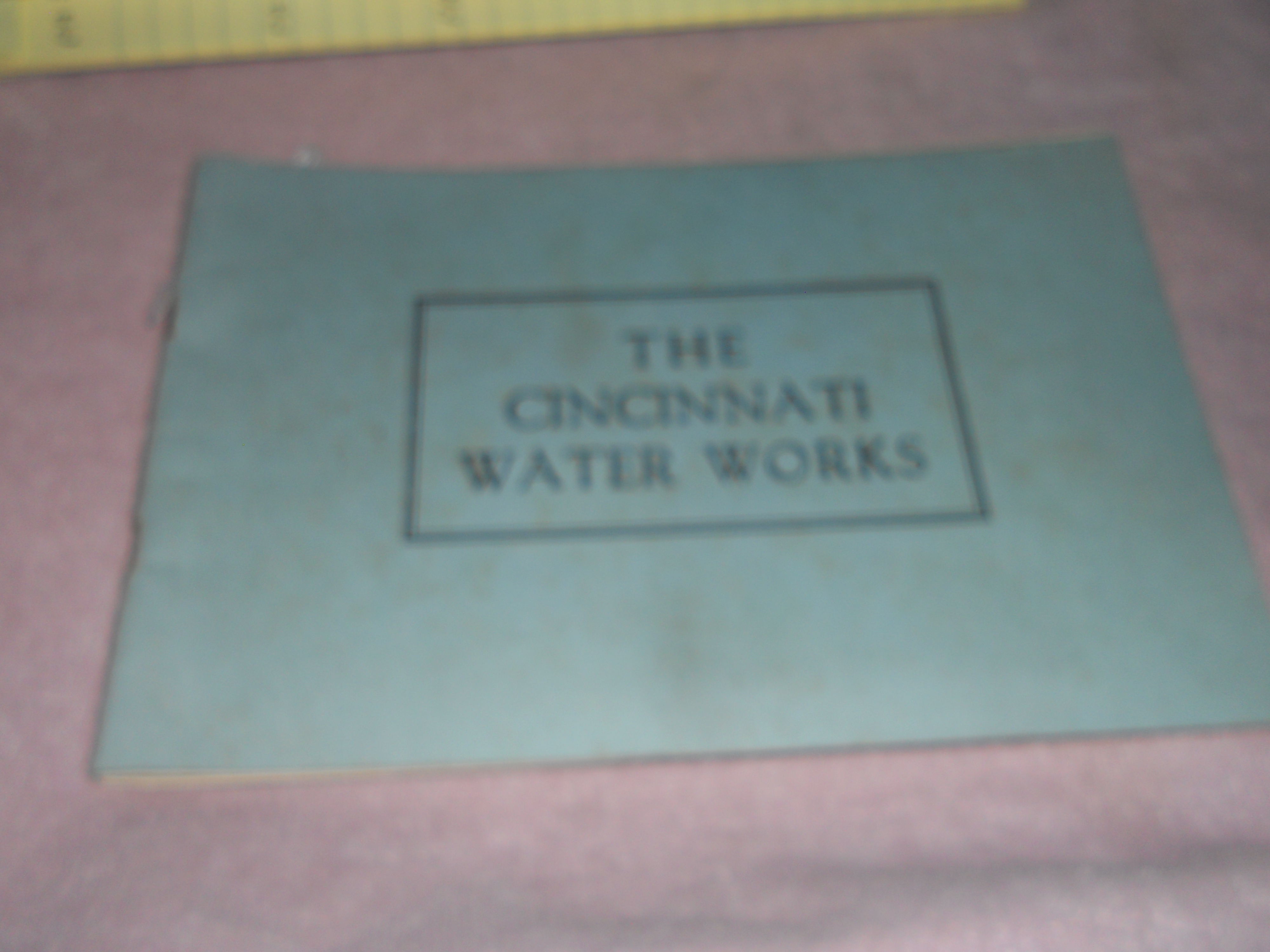 Cincinnati Water Works Booklet with Map