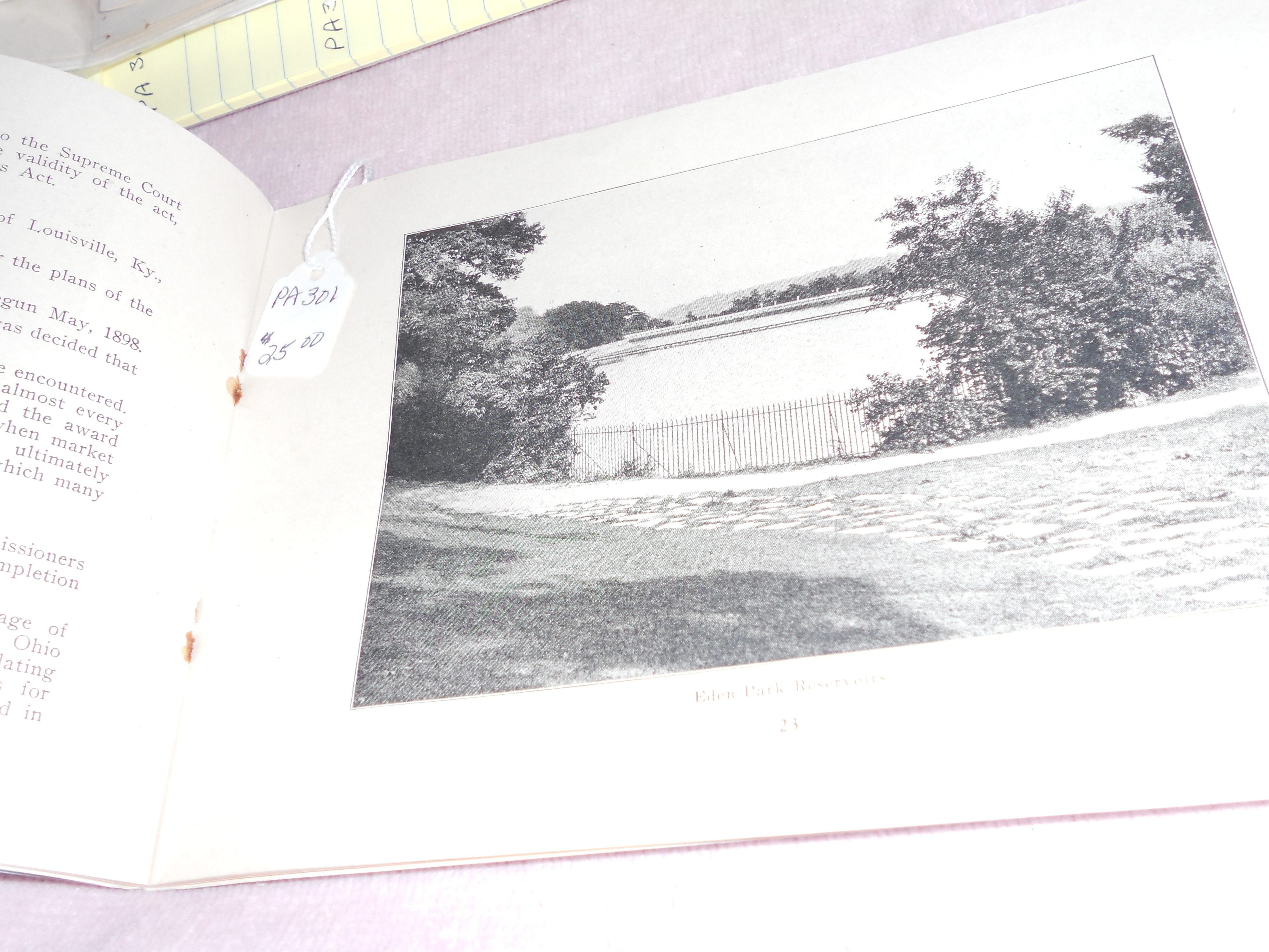 Cincinnati Water Works Booklet with Map