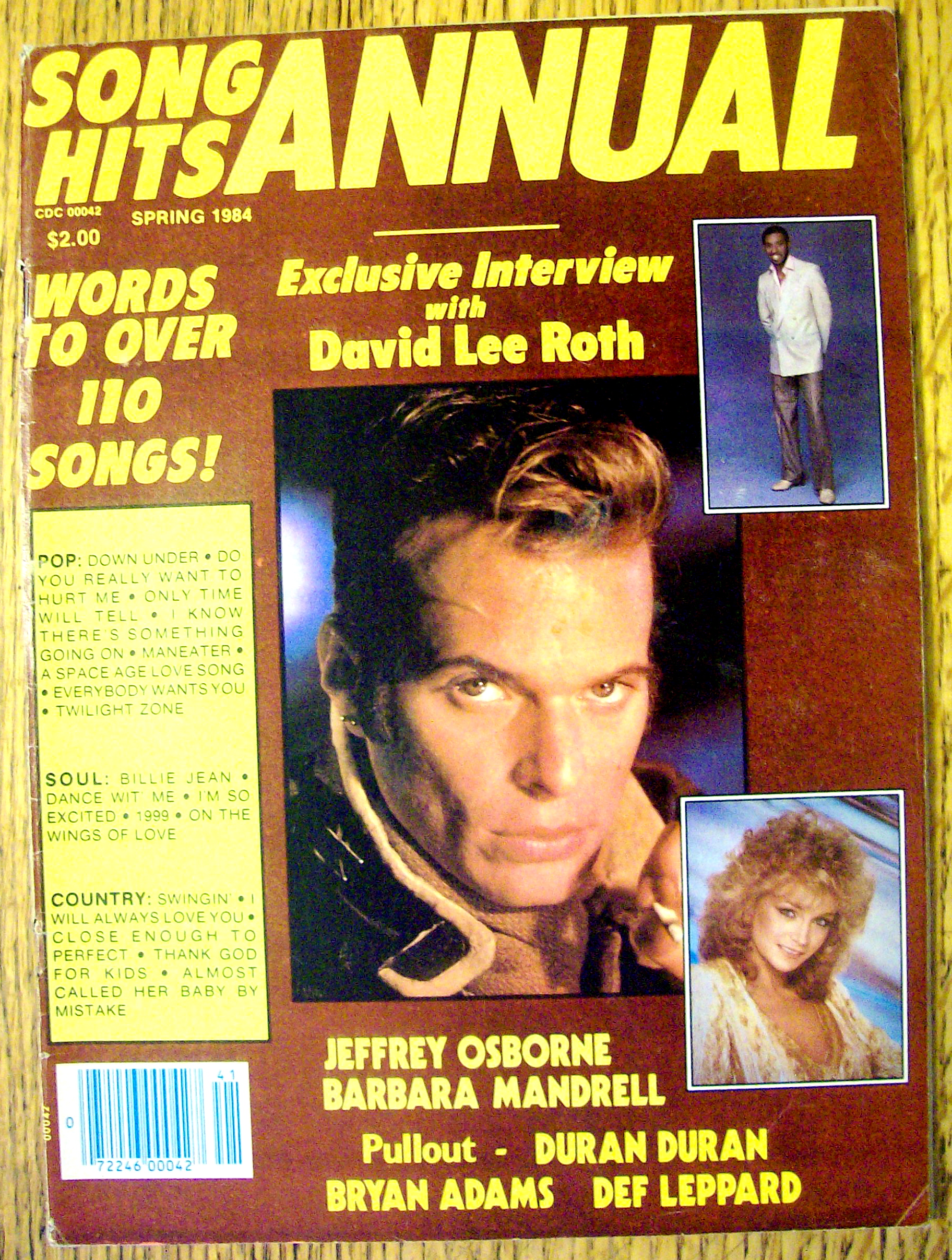 Song Hits Spring 1984 David Lee Roth