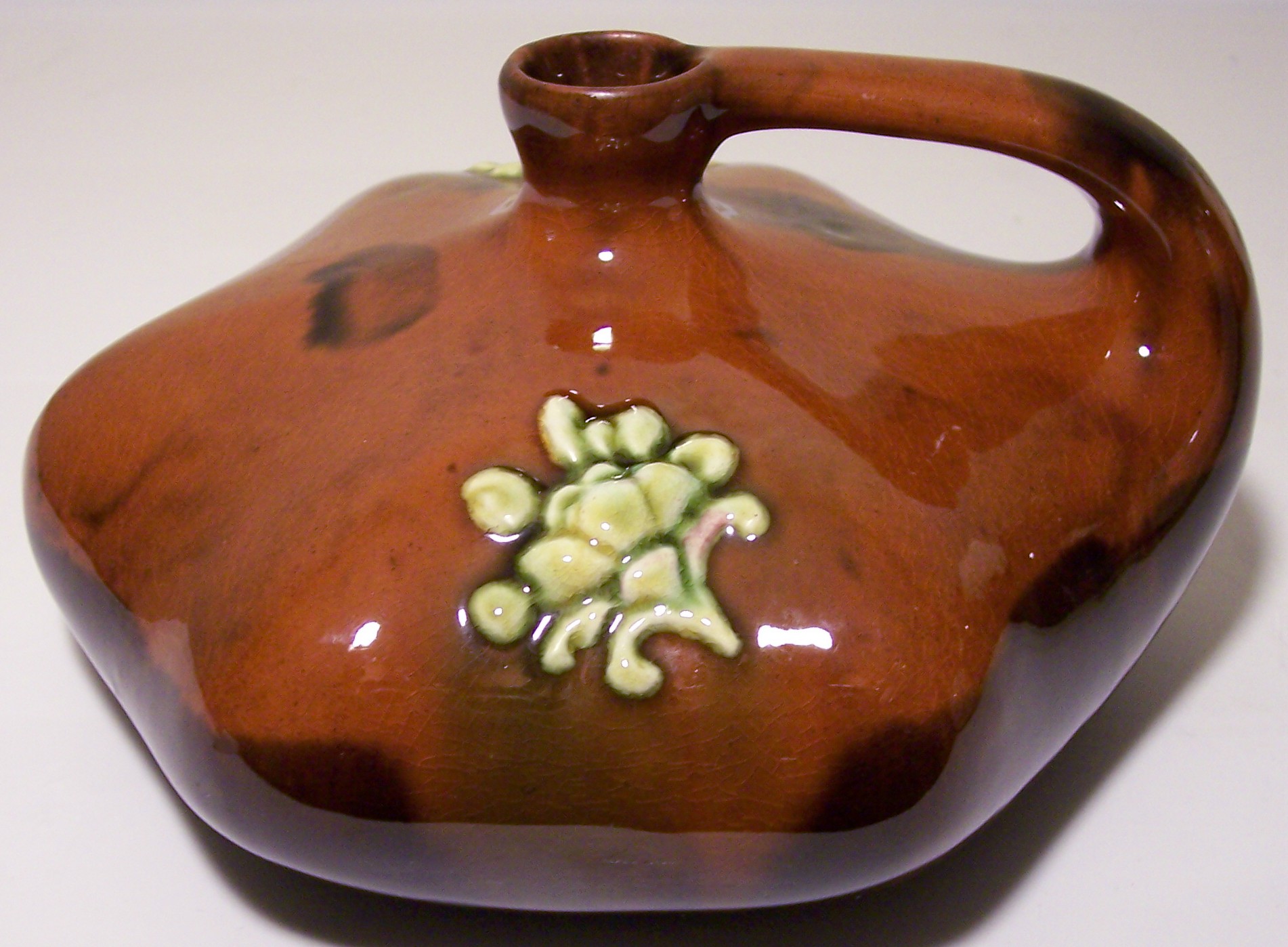 Peters And Reed Pottery Standard Decorated Glaze Jug!