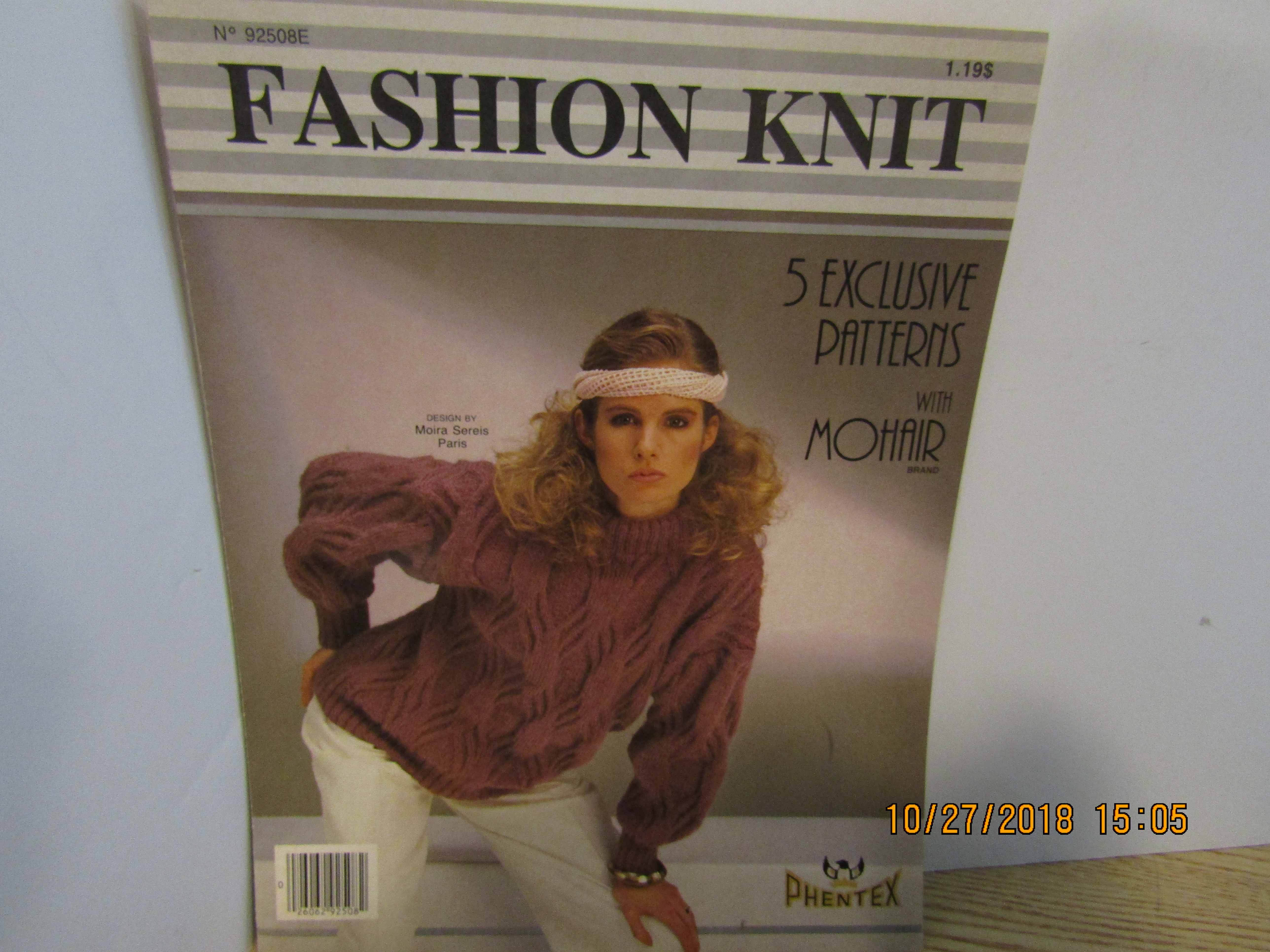 Phentex Fashion Knits Patterns By Moira Series #92508