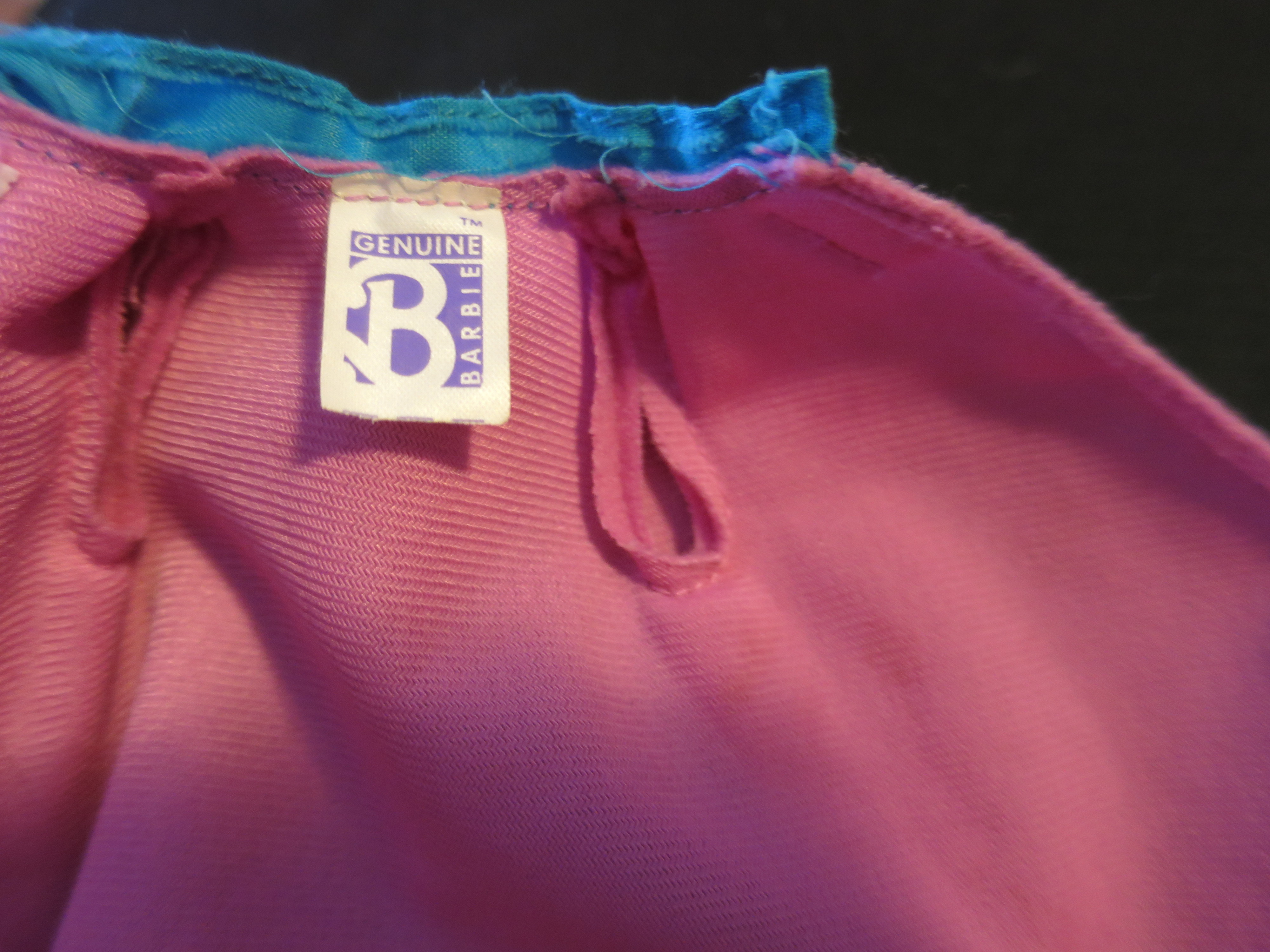 Mattel Barbie Accessories  Coat with scarf neck 1990 Purple tag