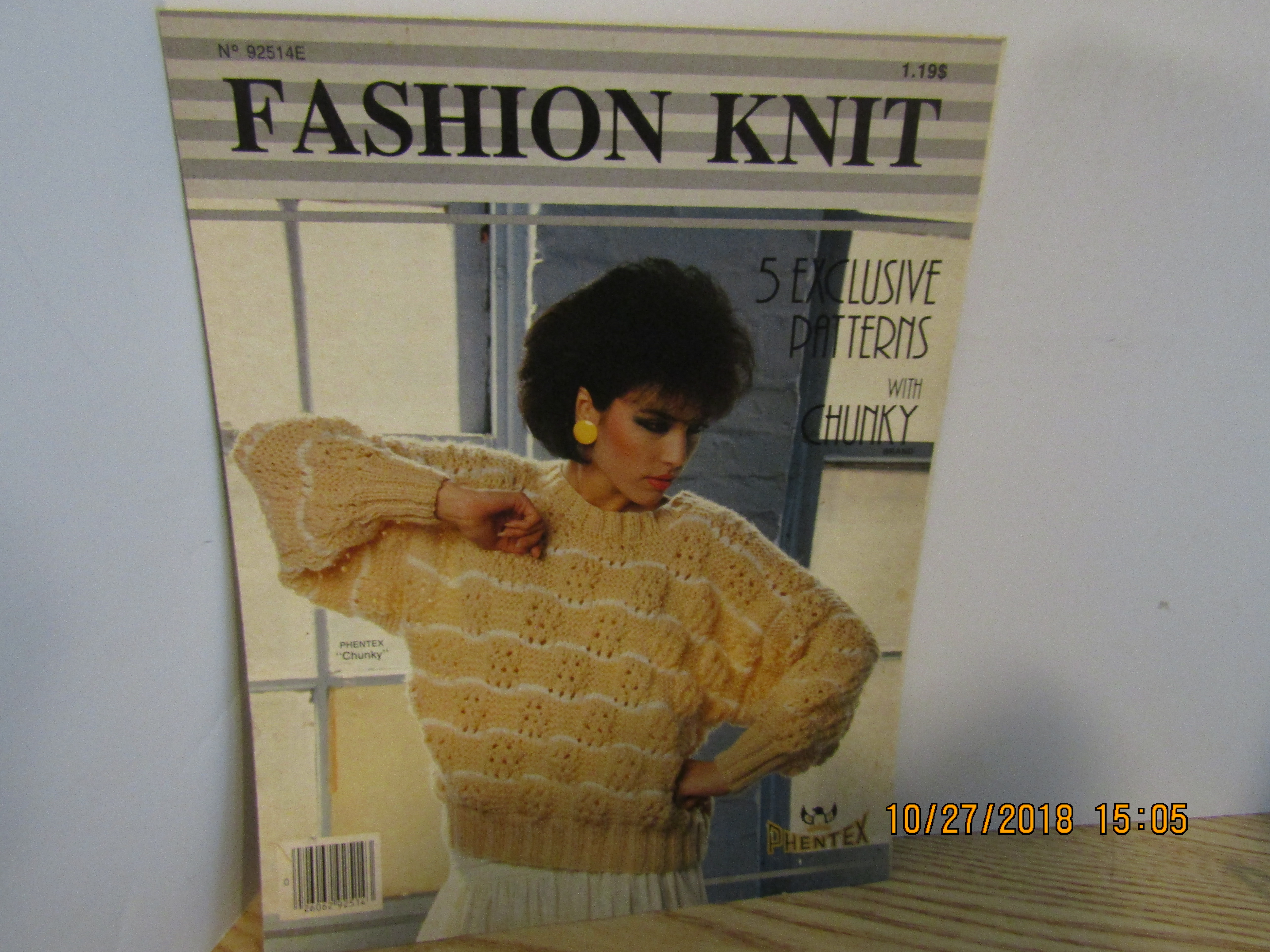 Phentex Fashion Knits Patterns Chunky Brand #92514