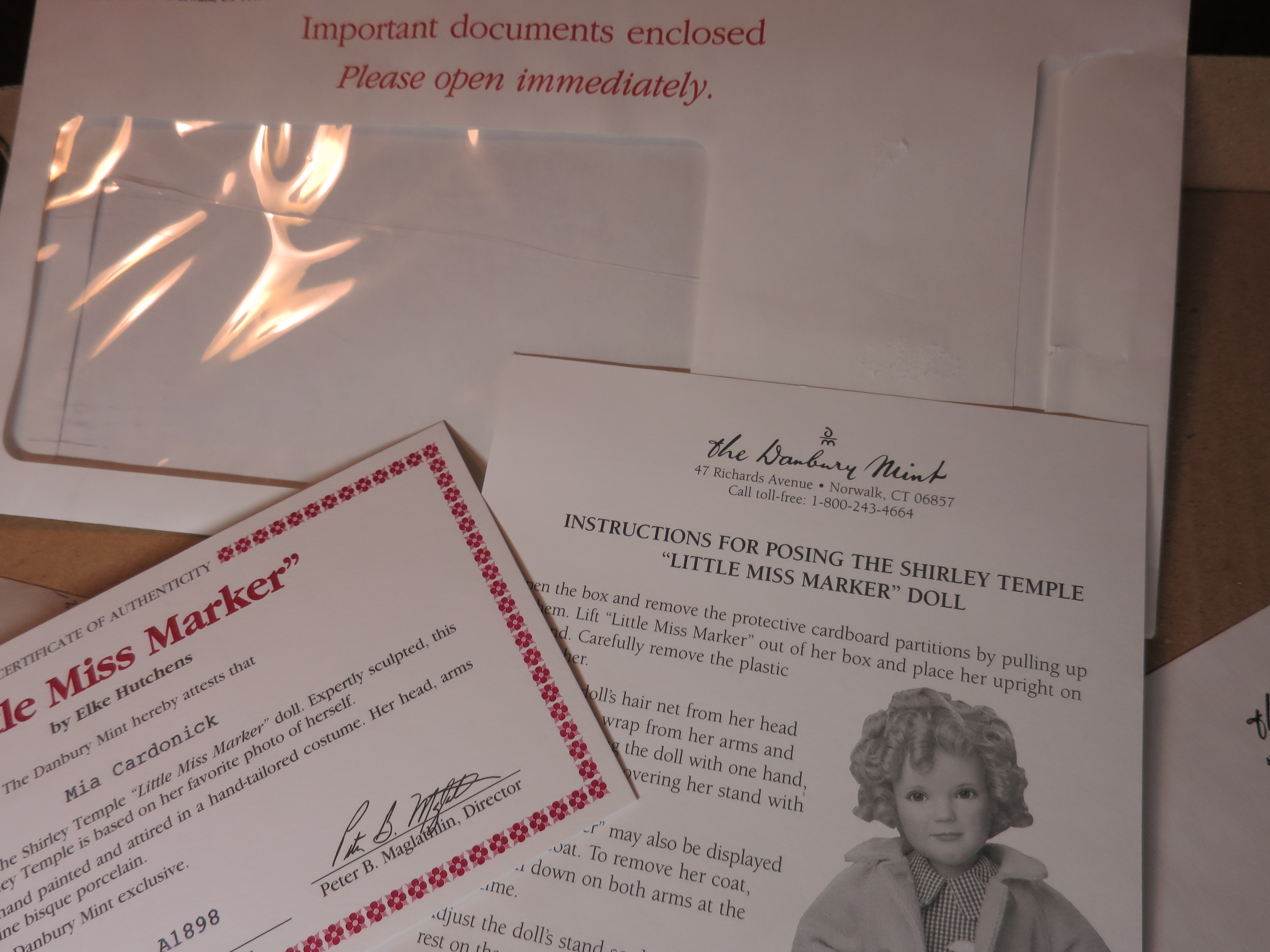 Danbury Mint Shirley Temple Little Miss Marker 18 inch