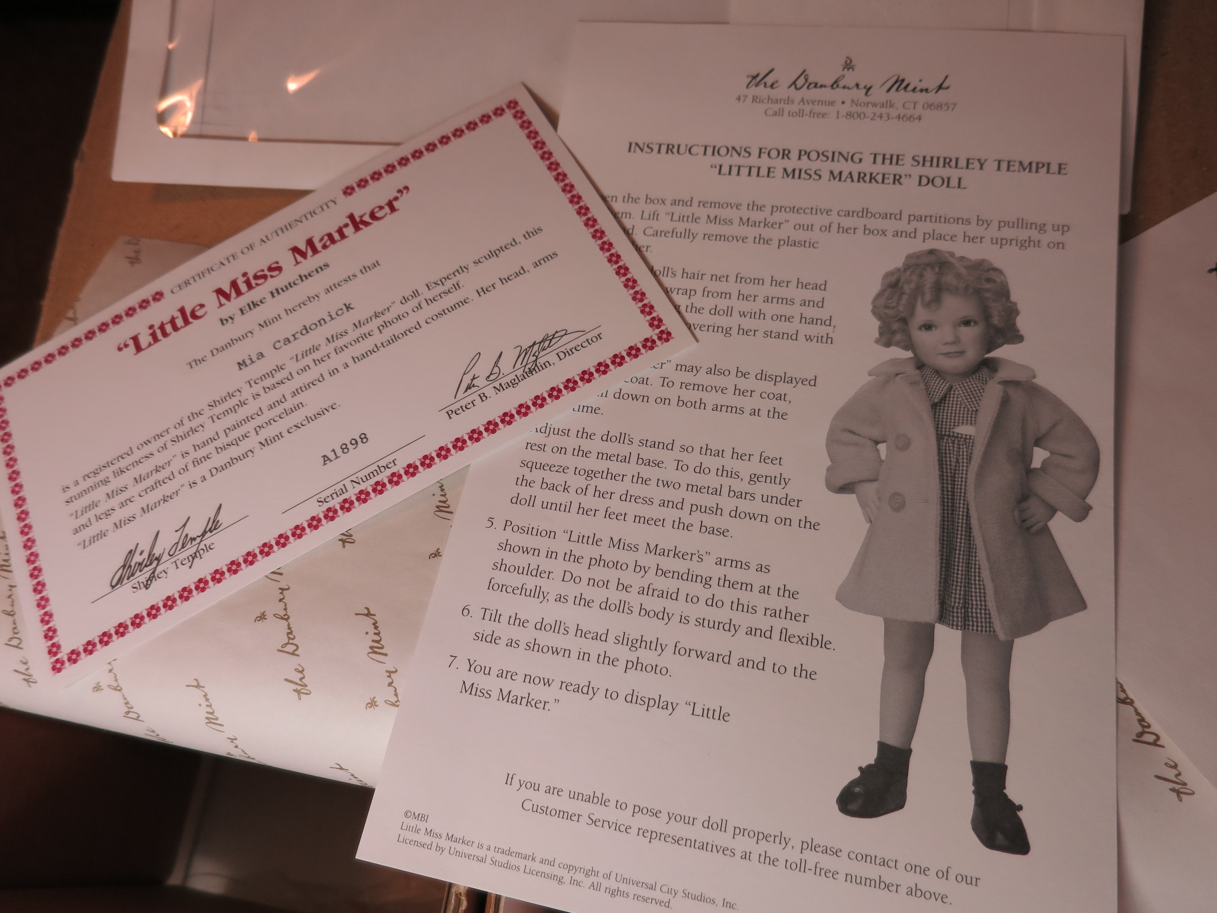 Danbury Mint Shirley Temple Little Miss Marker 18 inch