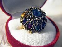Patented Glass  Multi Jewelled Princess Ring