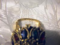 Patented Glass  Multi Jewelled Princess Ring