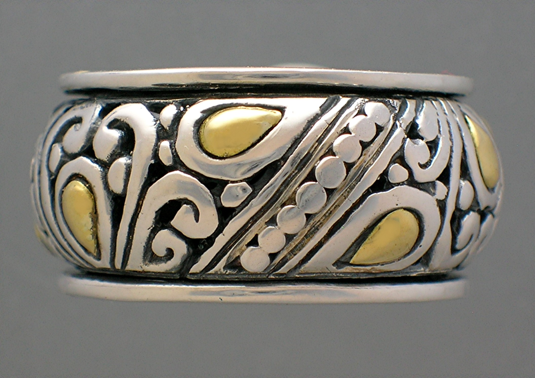 18K Gold Sterling Silver Ring ASM