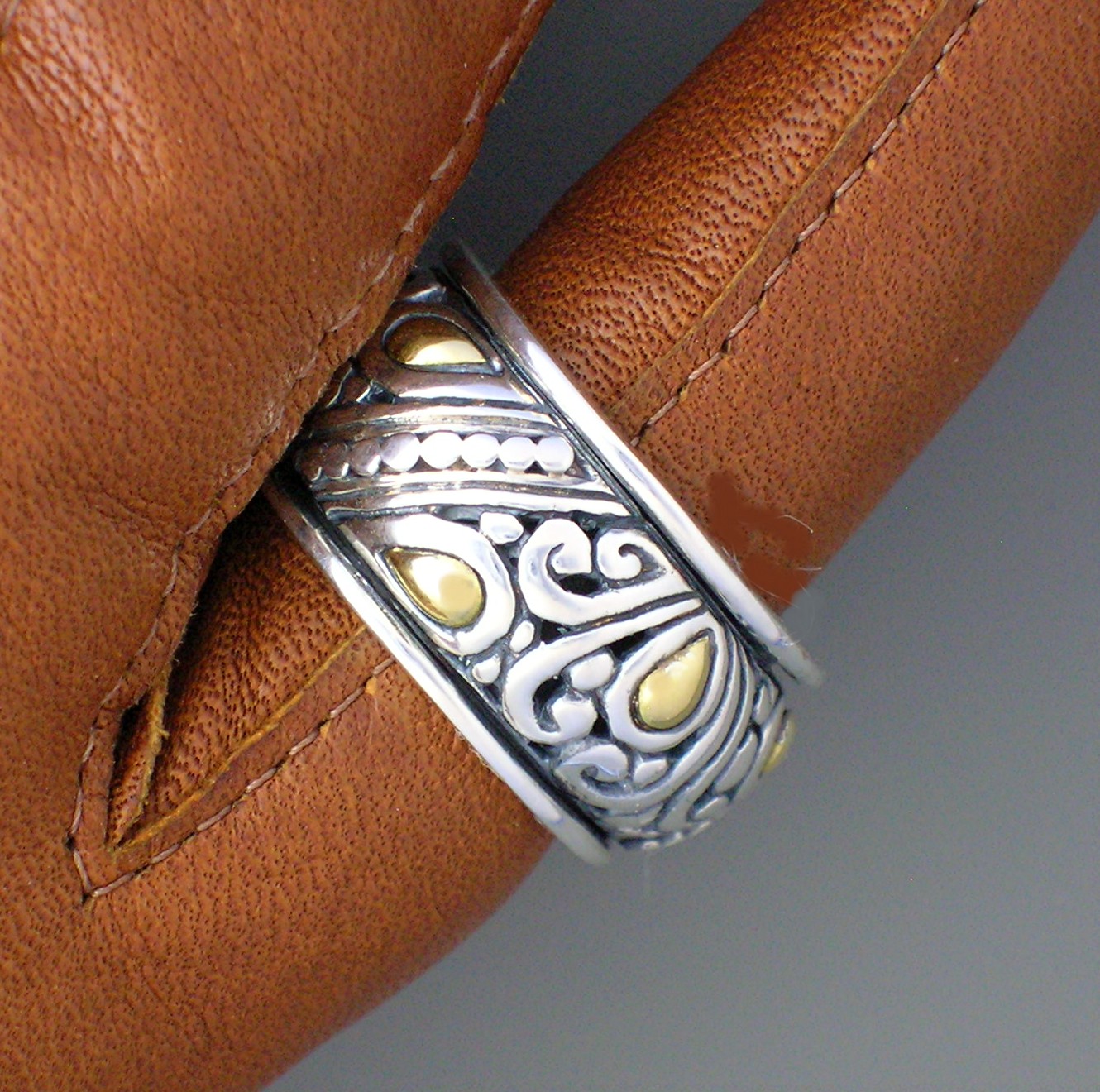 18K Gold Sterling Silver Ring ASM