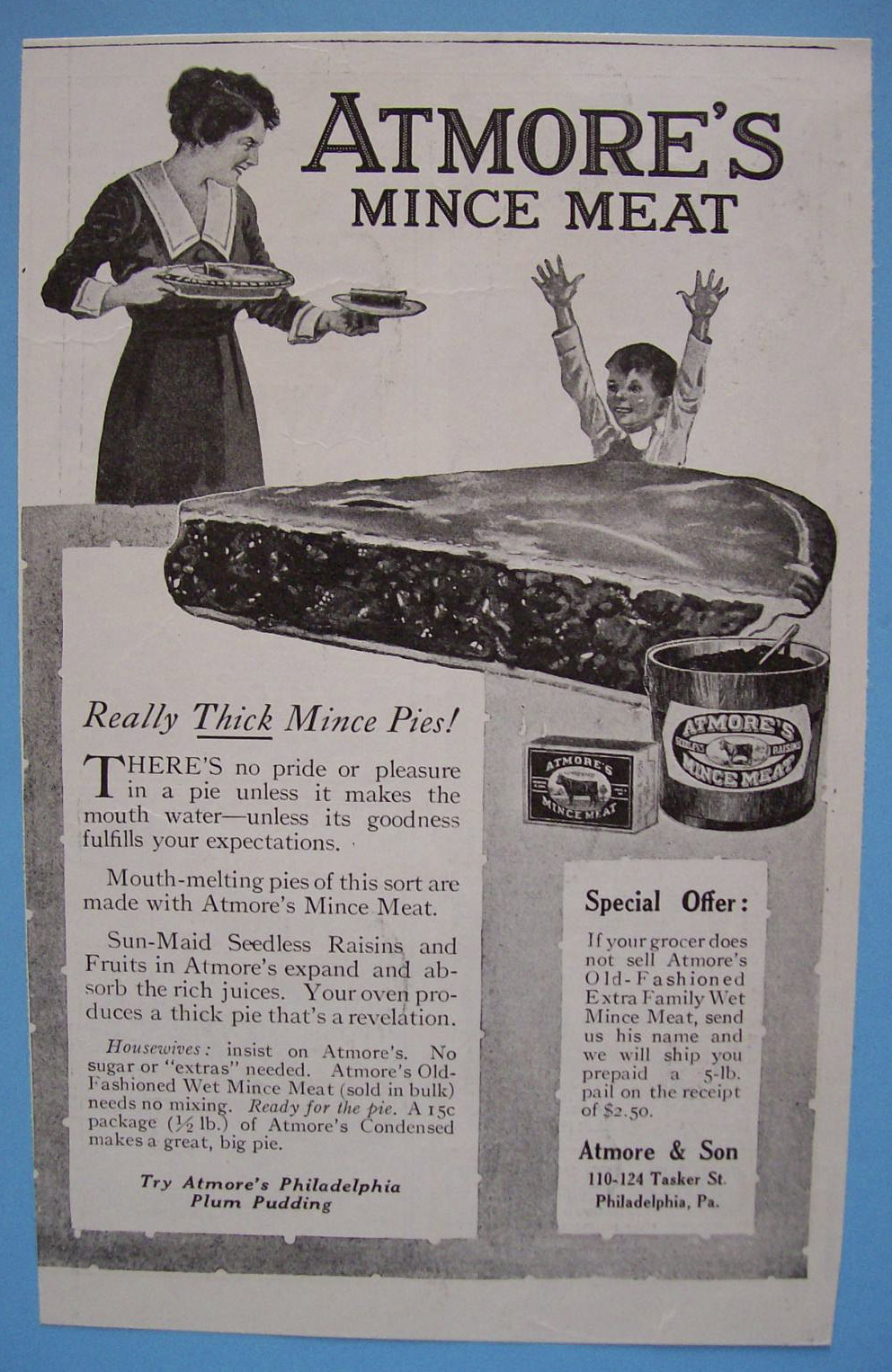 Vintage Ad: 1919 Atmore's Mince Meat