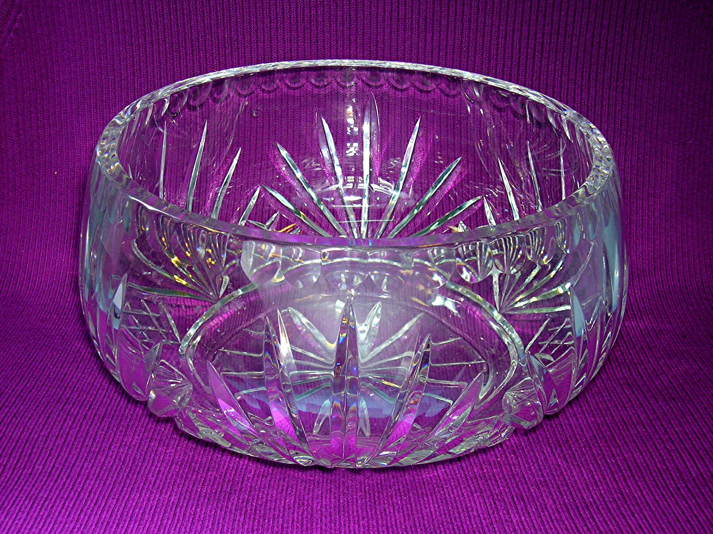 CrystalCut Glass  Bowl heavy deep cut . . .
