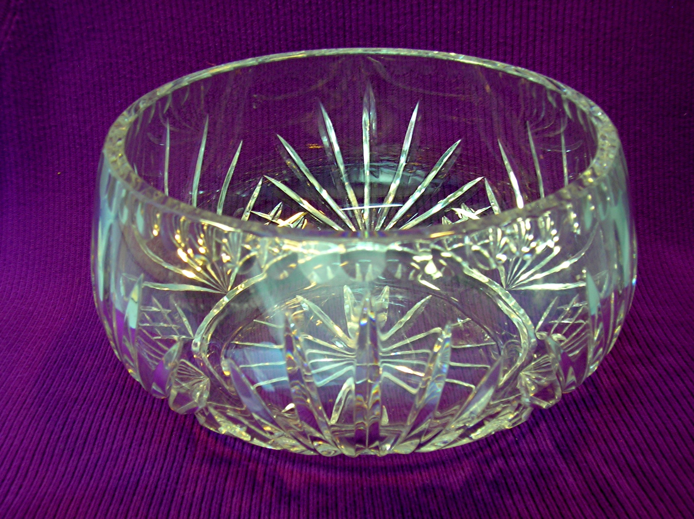CrystalCut Glass  Bowl heavy deep cut . . .
