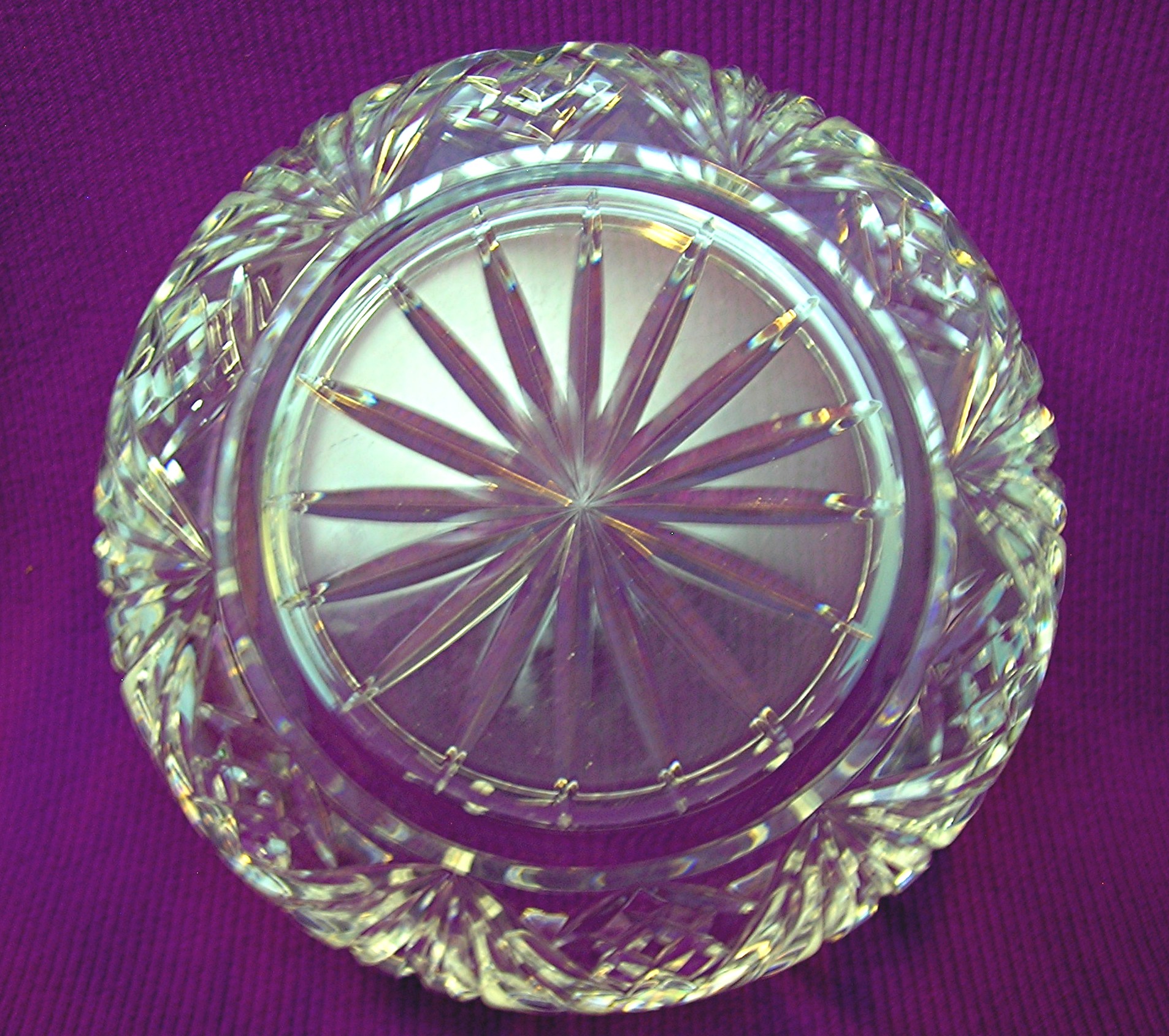 CrystalCut Glass  Bowl heavy deep cut . . .