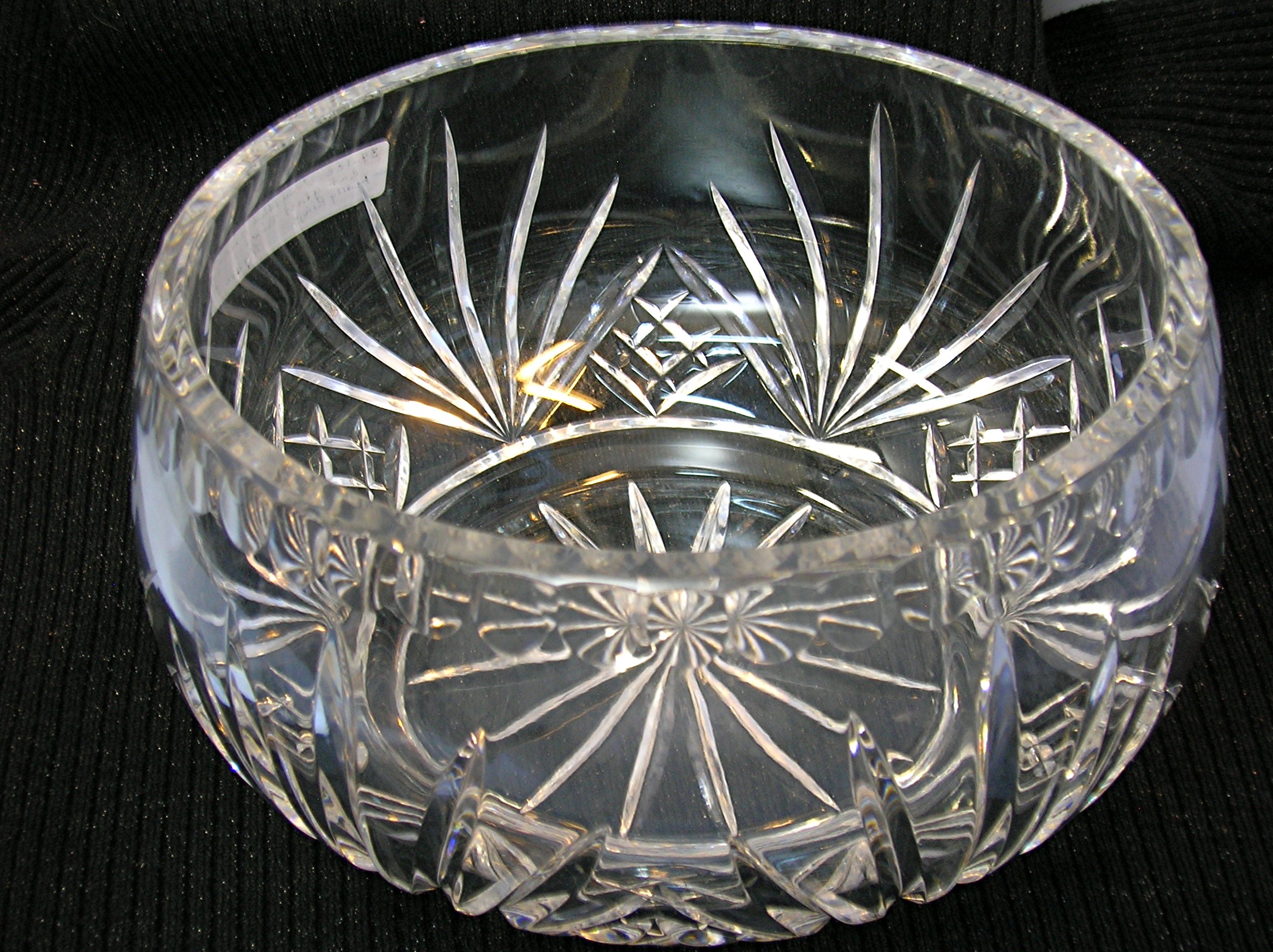 CrystalCut Glass  Bowl heavy deep cut . . .