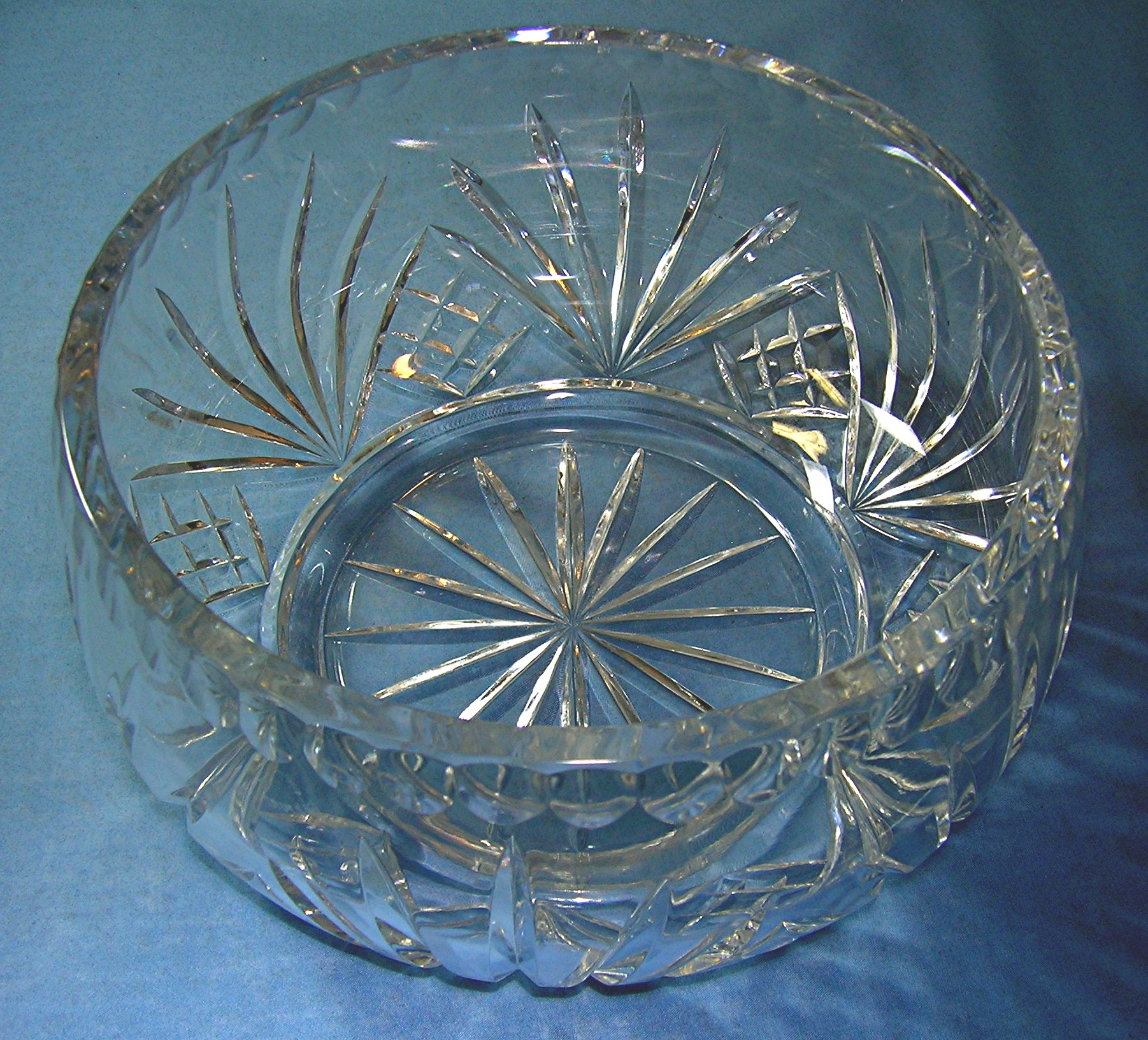 CrystalCut Glass  Bowl heavy deep cut . . .