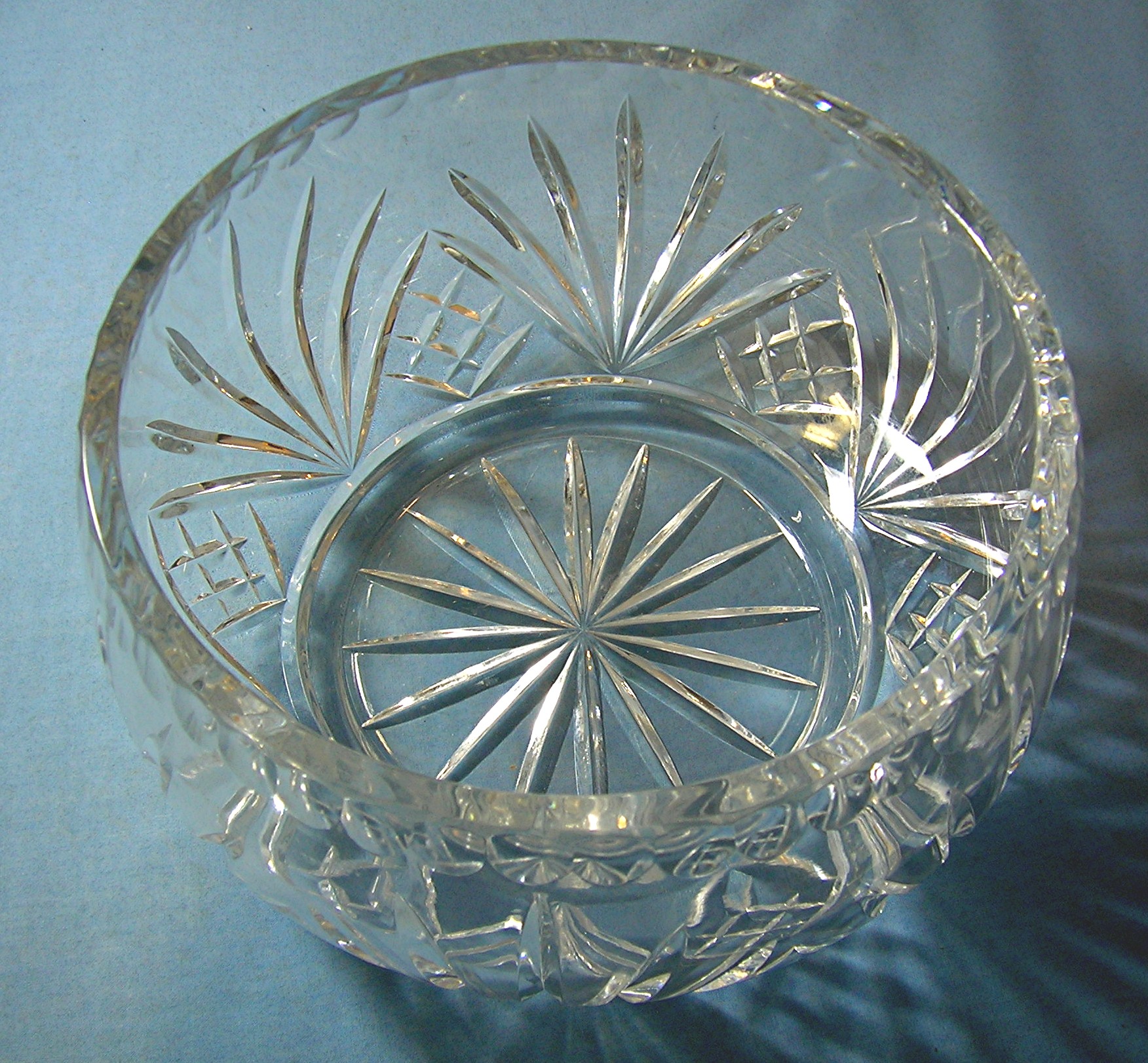 CrystalCut Glass  Bowl heavy deep cut . . .