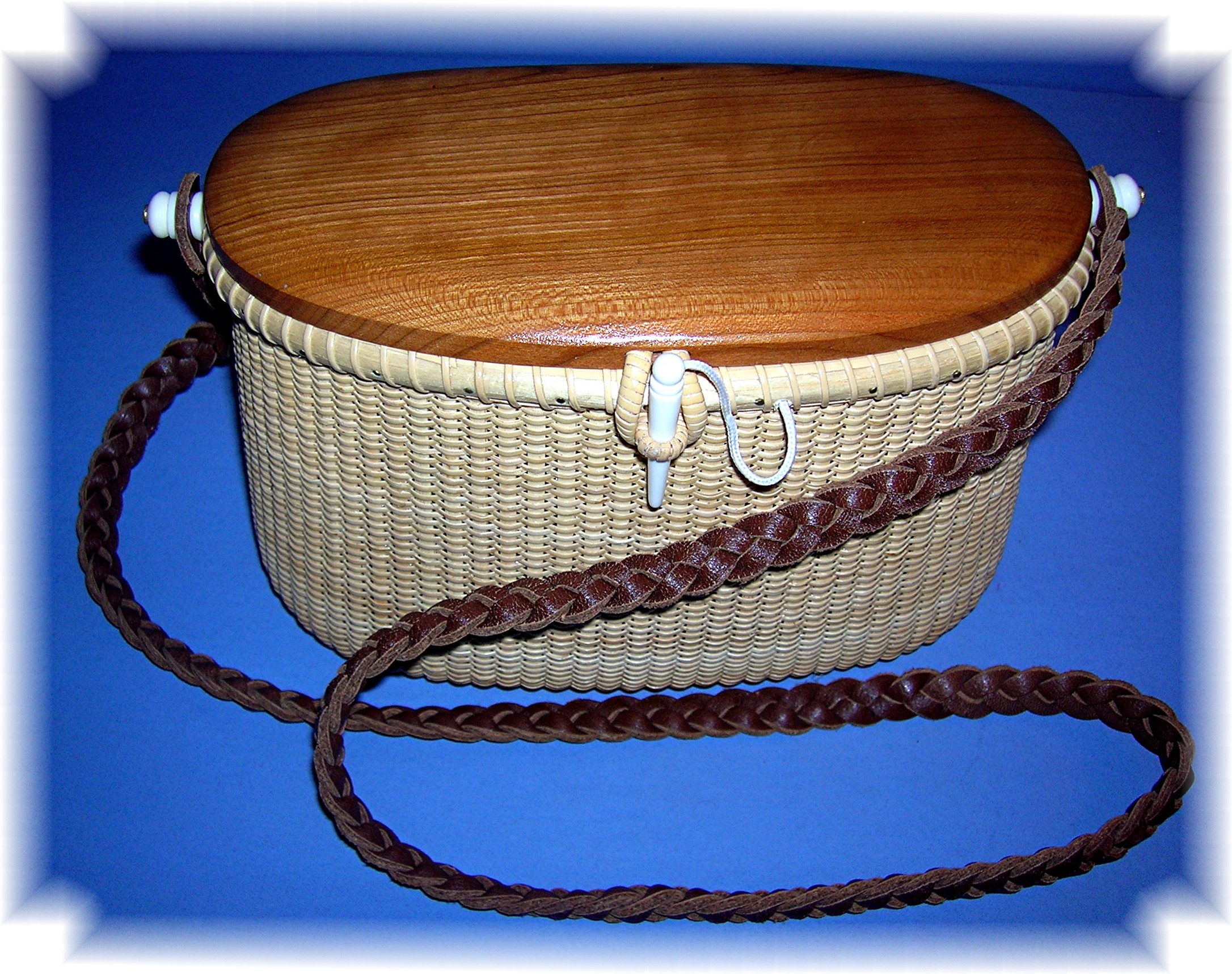 Nantucket B arlow Basket Woven Leather Strap
