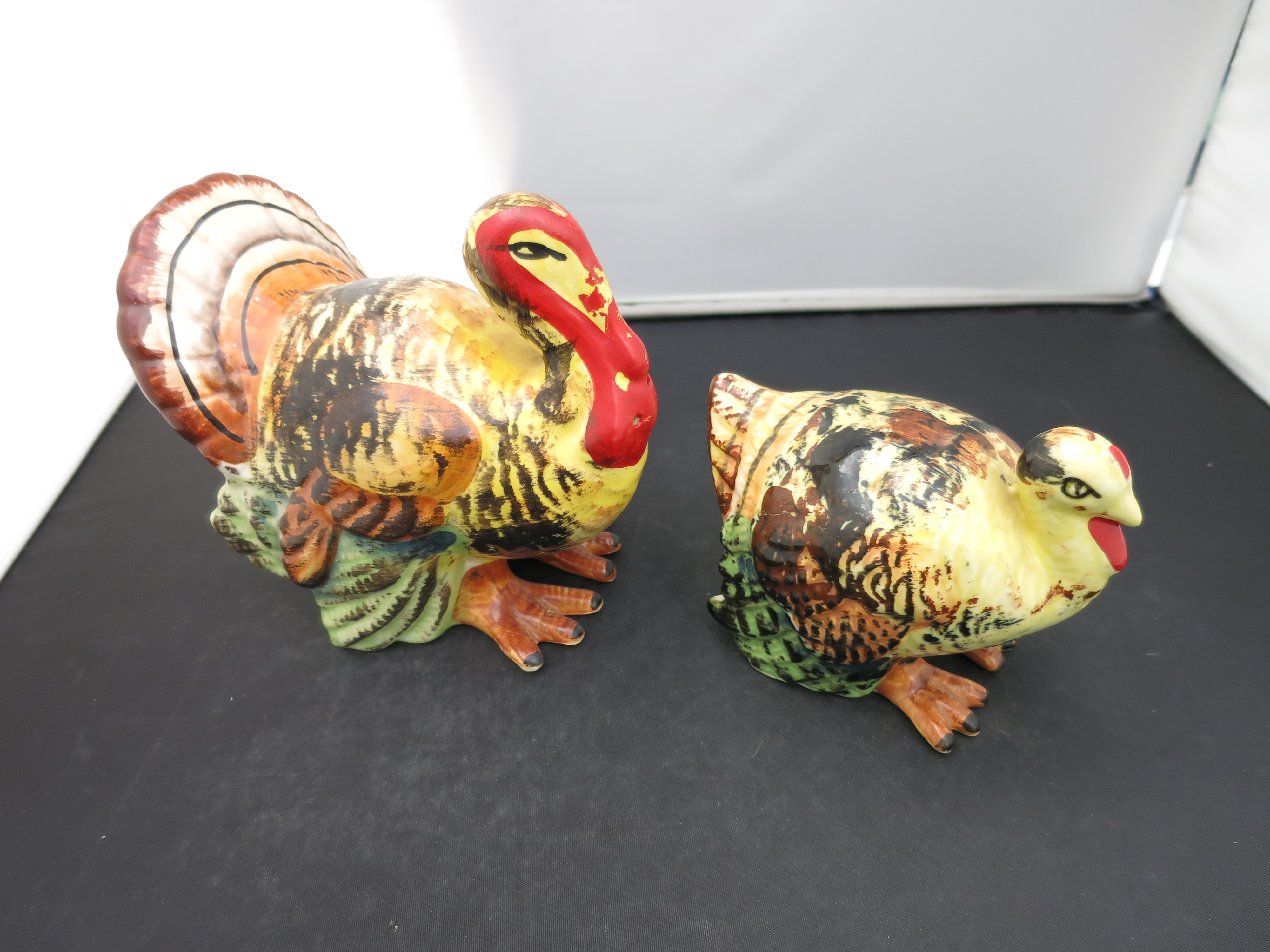 Vintage Turkey Salt and Pepper Shakers Japan Label