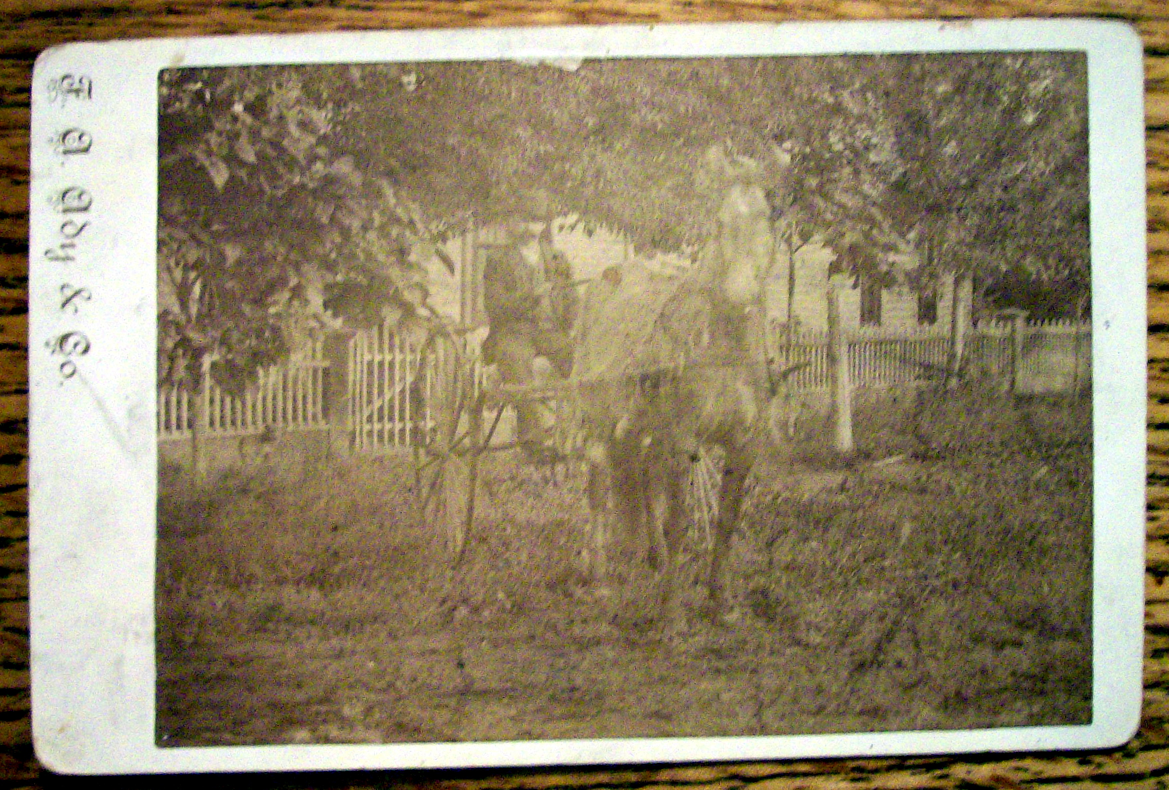 Off To Town - Cabinet Photo of a Man With Horse & Cart