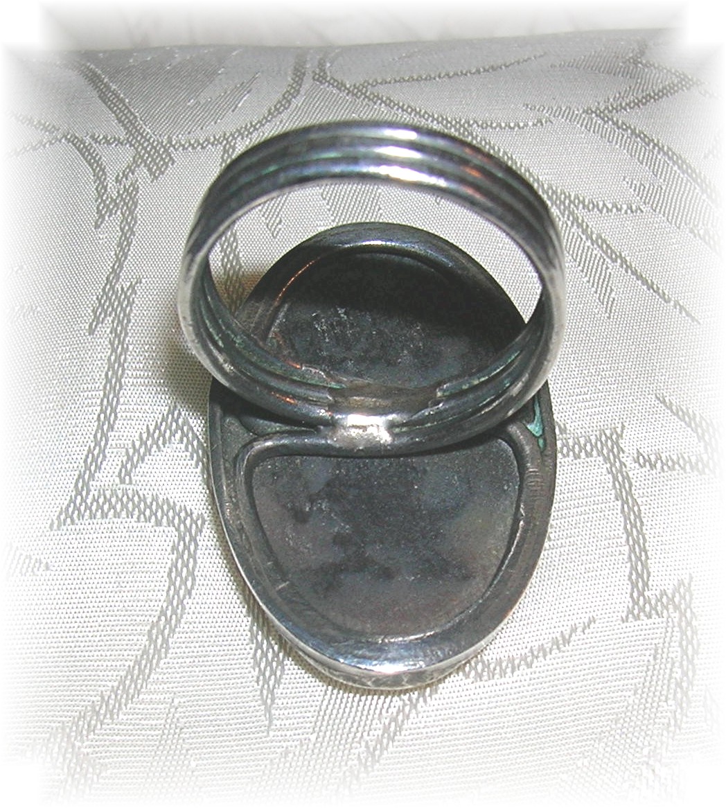 Vintage Sterling Silver Agate Ring