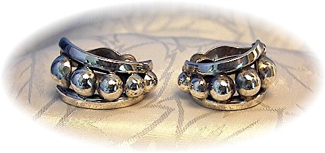 DANECRAFT Sterling Silver Clip Earrings