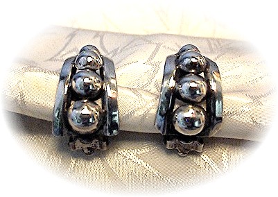 DANECRAFT Sterling Silver Clip Earrings
