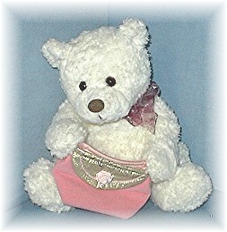 16 Inch GUND BEAR With  Pink Gift Bag