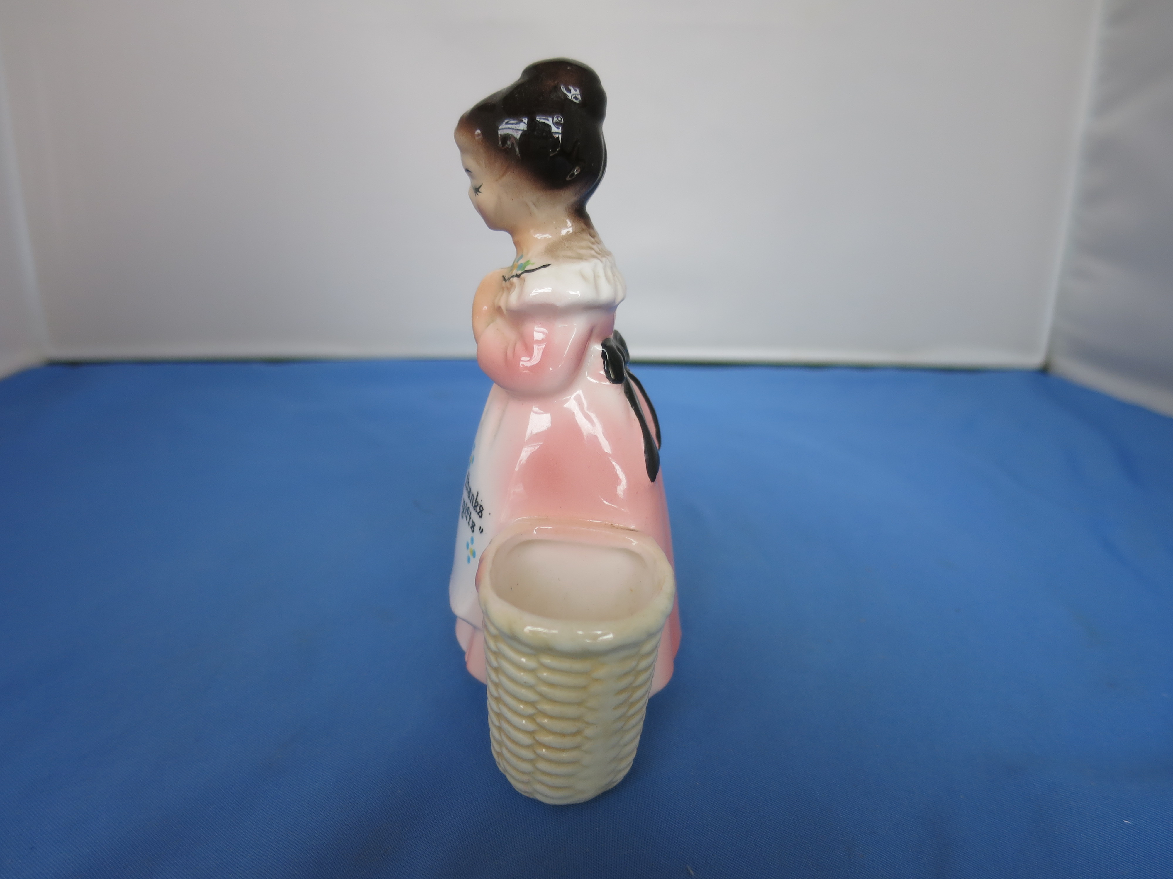 Vintage Enesco Dinner Prayer Toothpick Holder Lady Pray