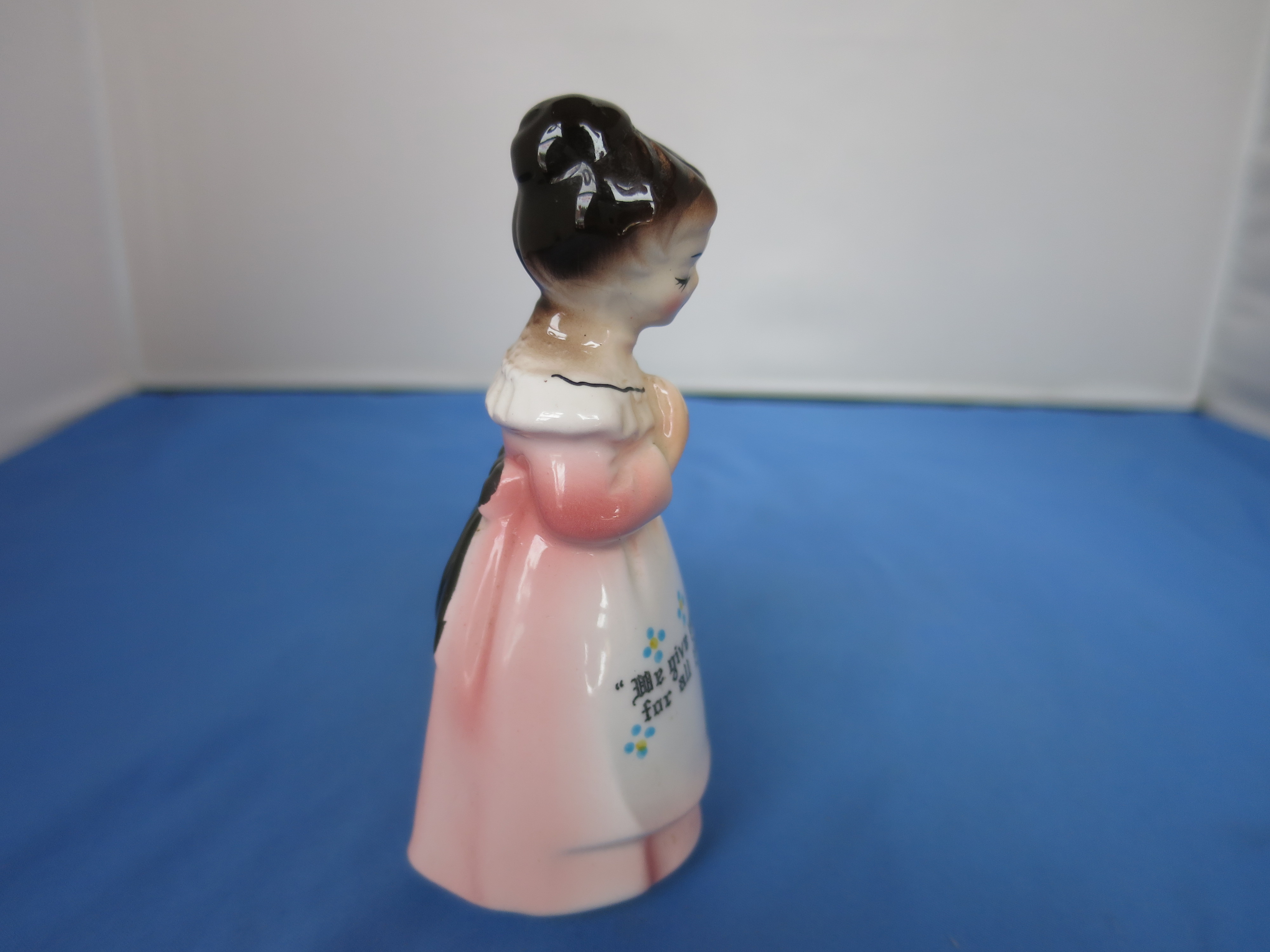 Vintage Enesco Dinner Prayer Toothpick Holder Lady Pray