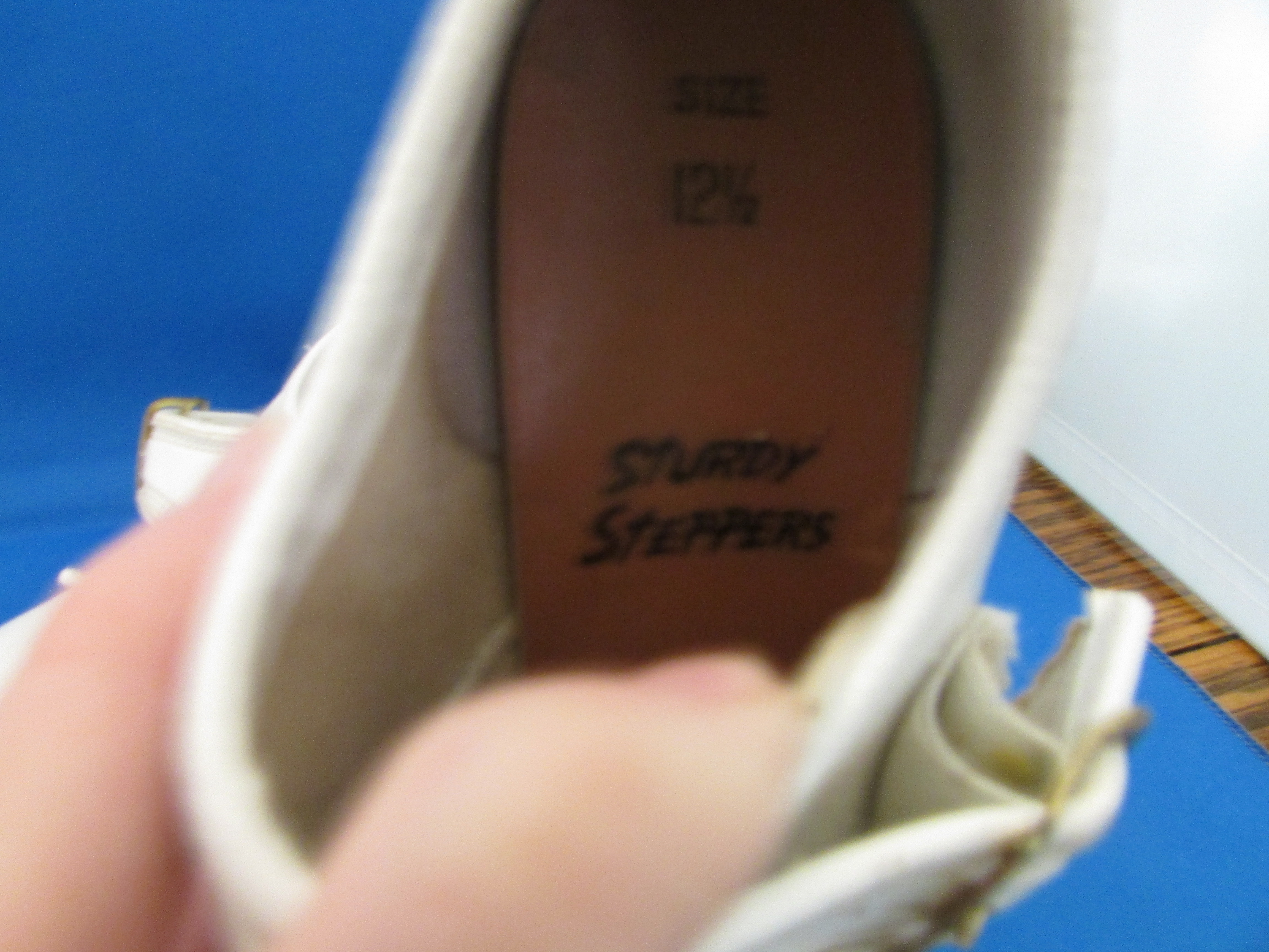 Child's White Sturdy Steppers Shoes