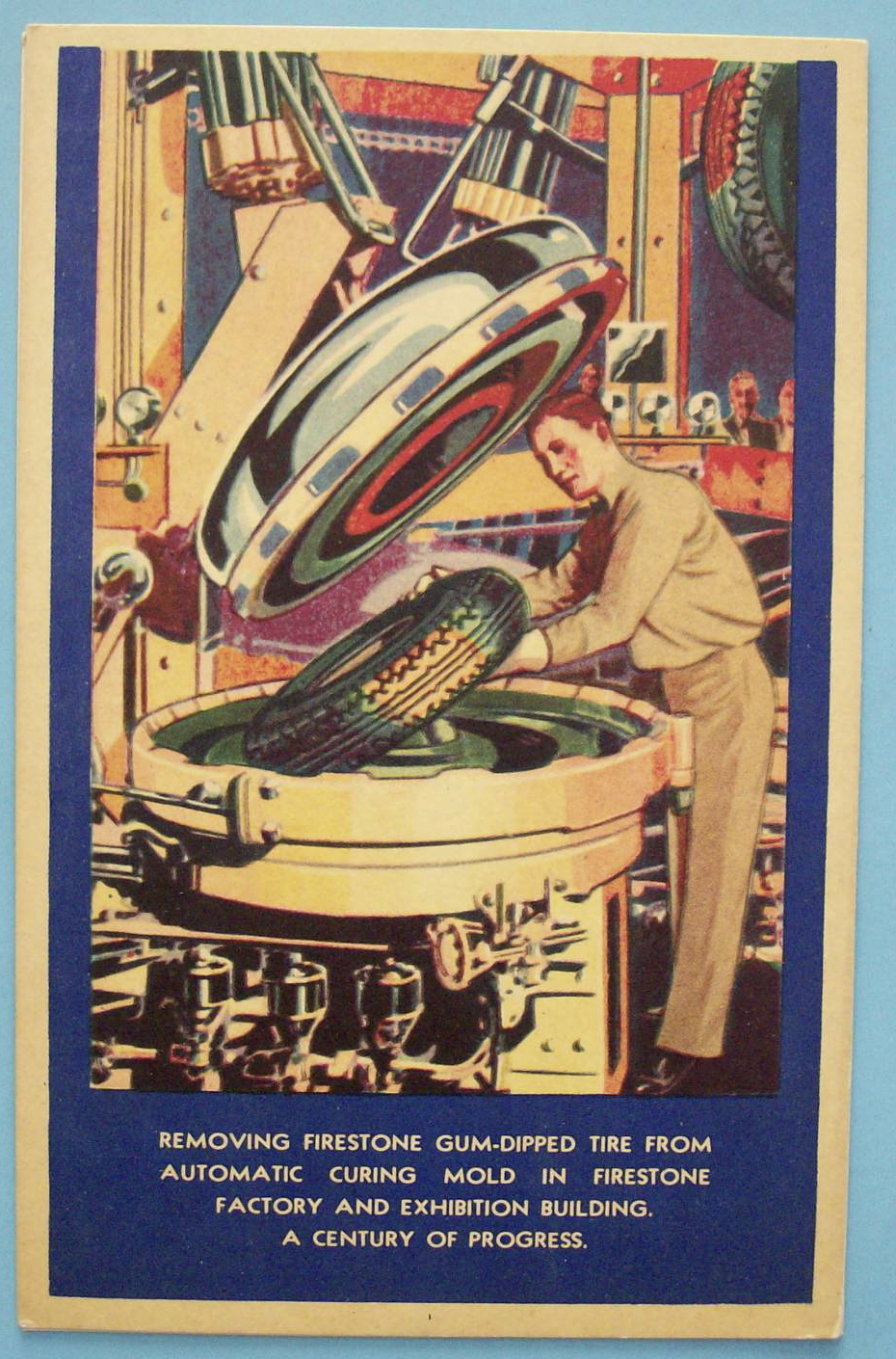 1933 Century Of Progress Firestone Postcard