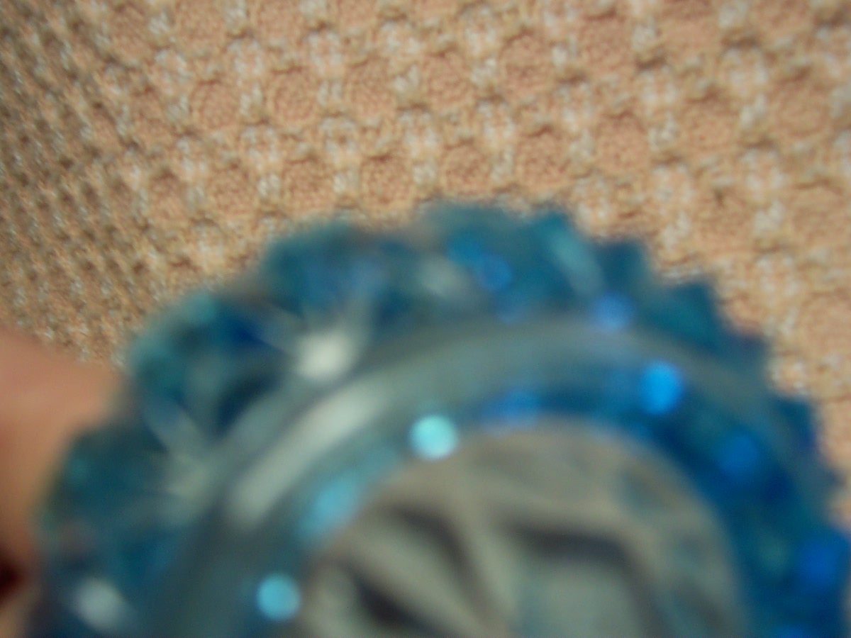 Blue Glass Salt Cellar Dish