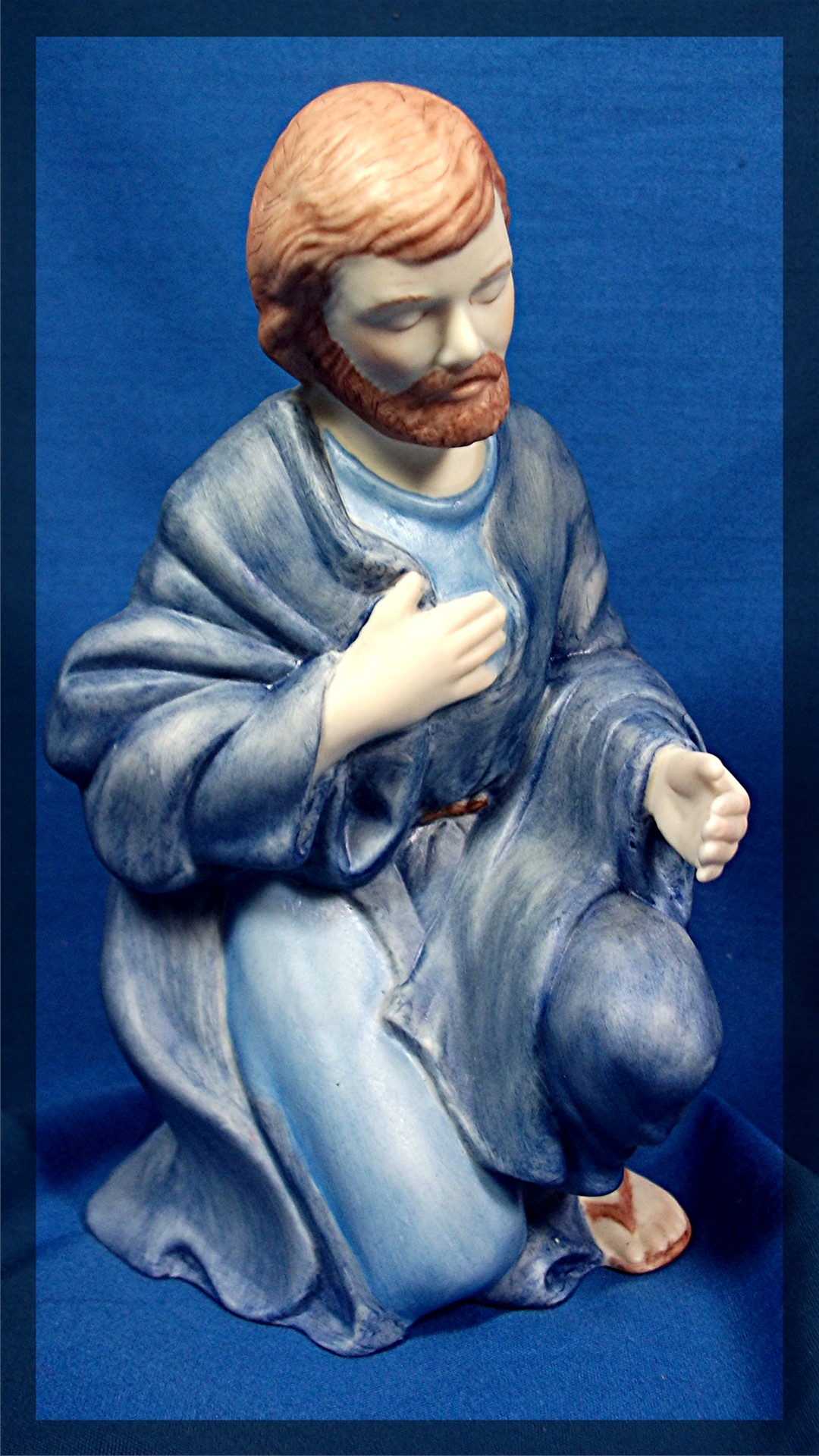 Nativity set, Mary, Joseph and baby, hand painted