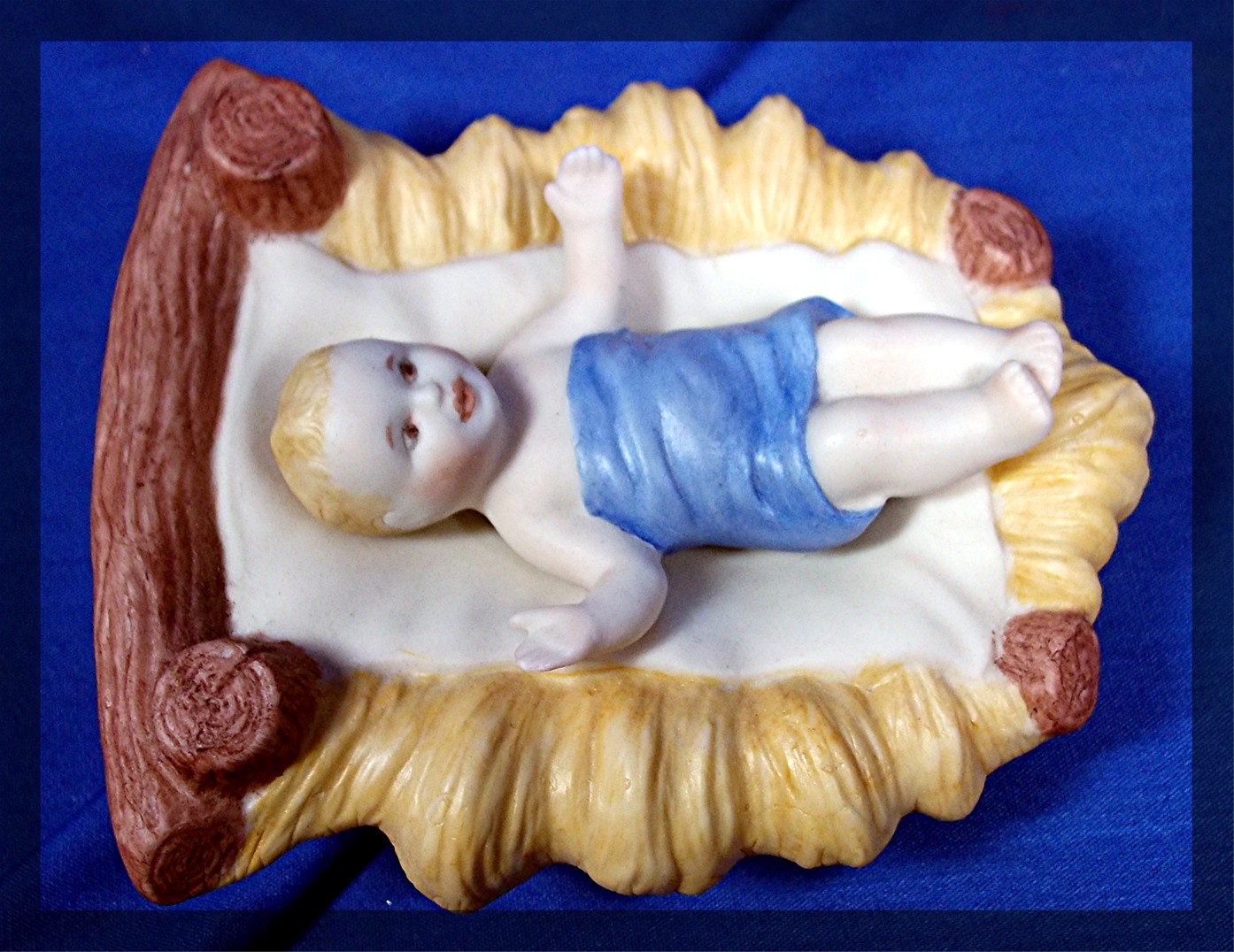 Nativity set, Mary, Joseph and baby, hand painted
