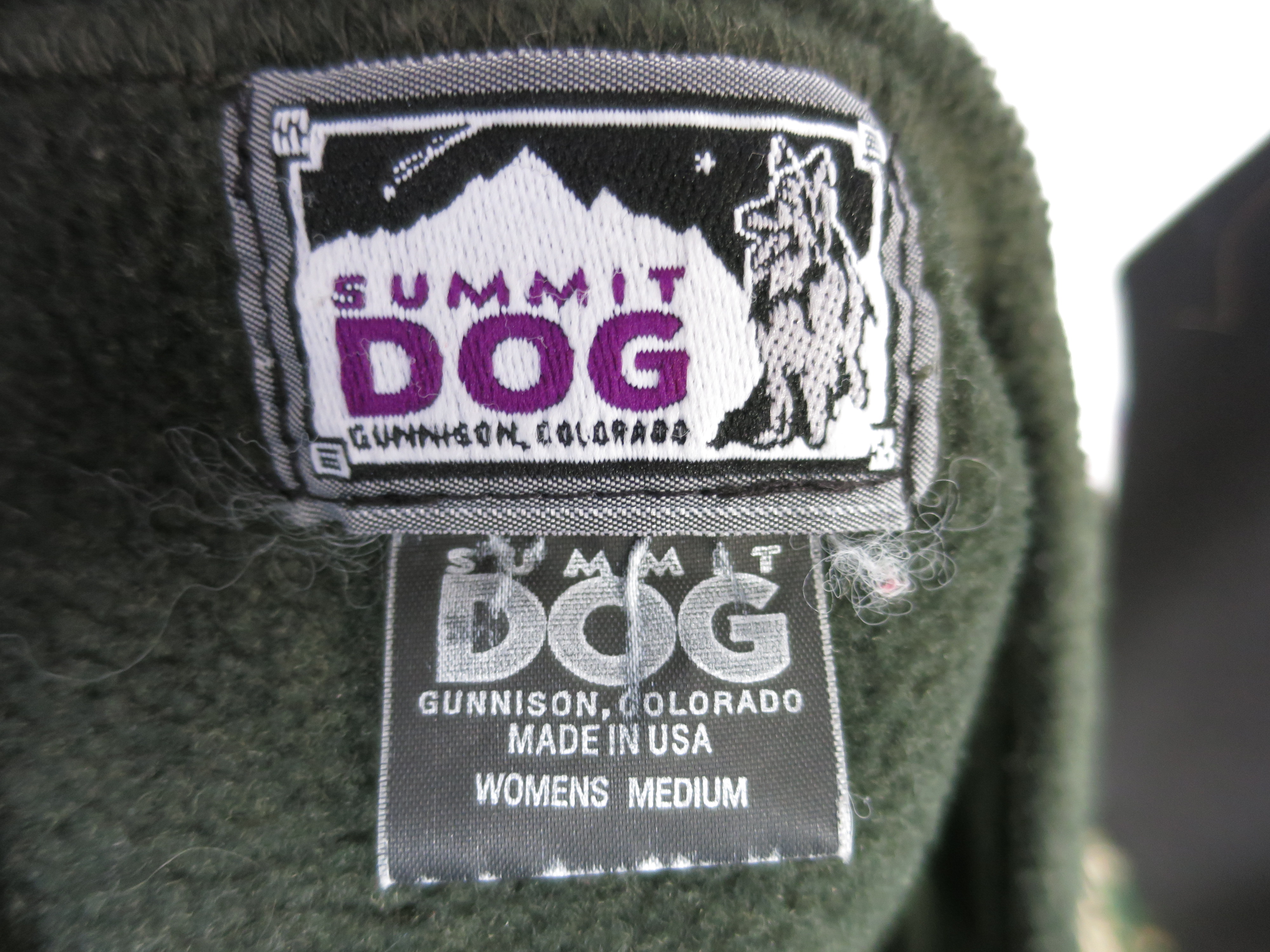 Vintage Summit Dog Green Wool Blend Vest Size M USA