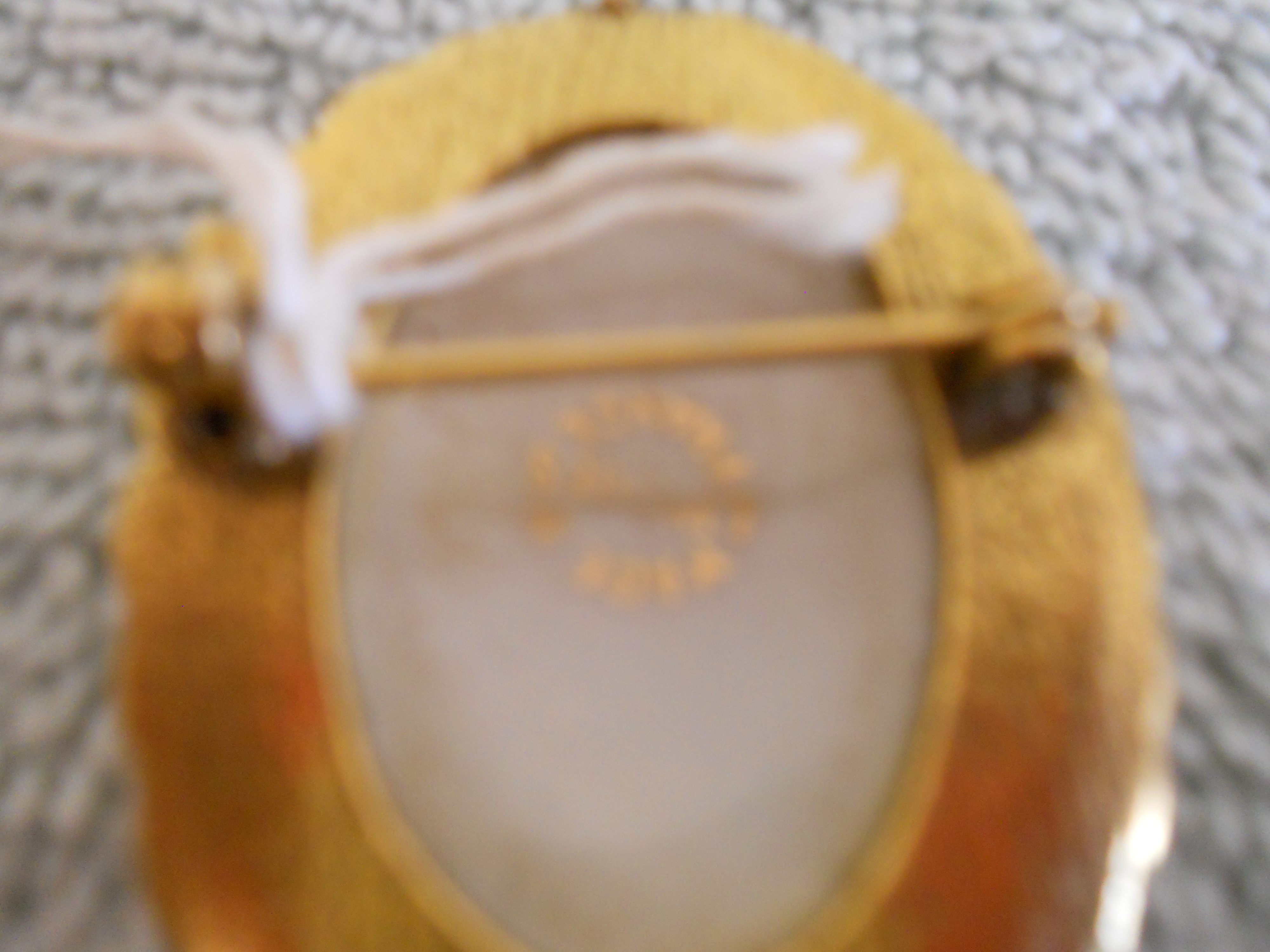 Limoges Porcelain Pin Signed Goldette France
