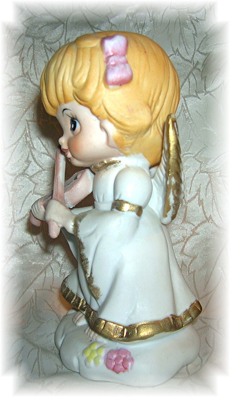 Porcelain Angel Figurine Playing A Violin....